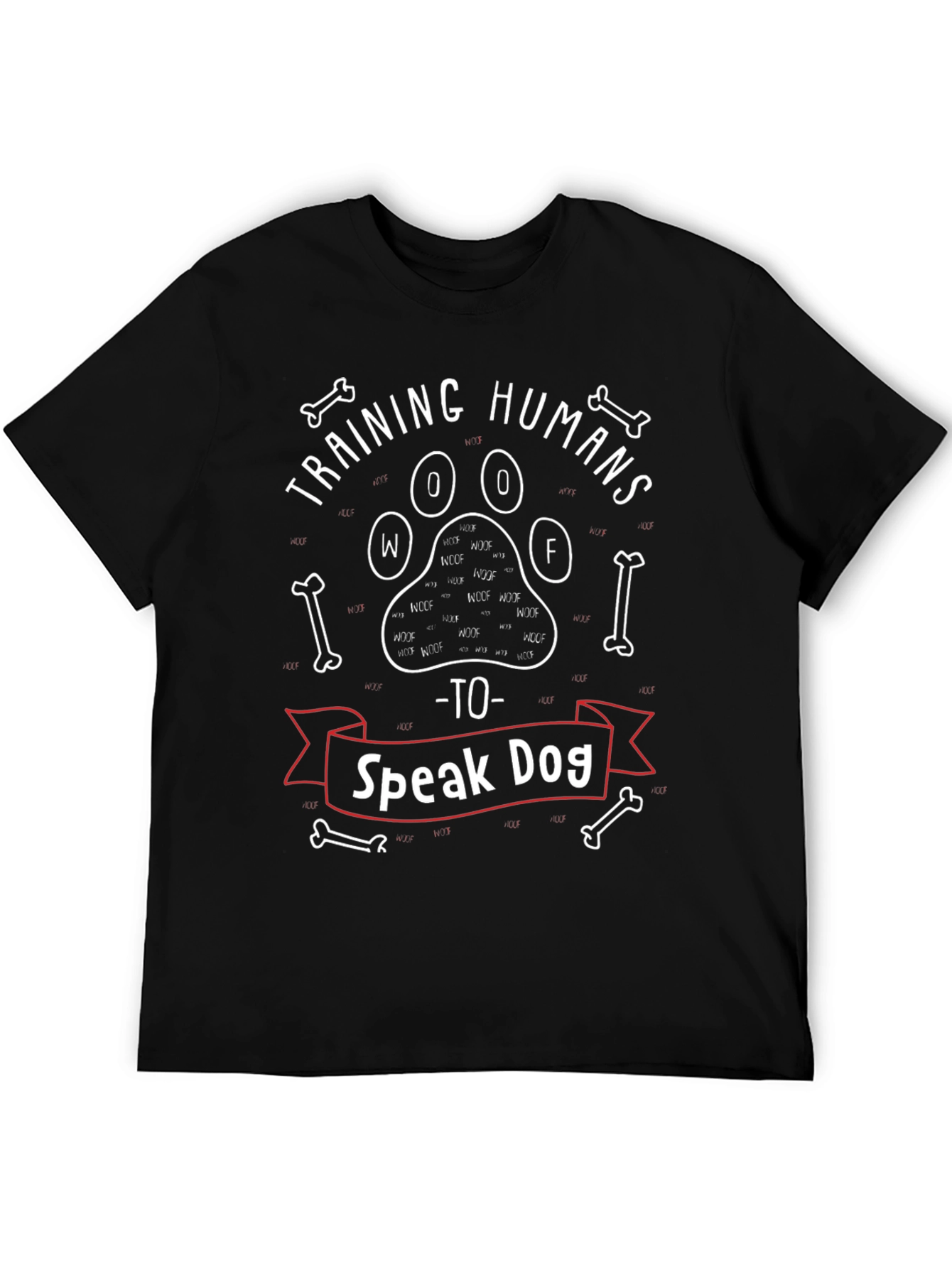 Black Training Humans to Speak Dog T-Shirt view 5