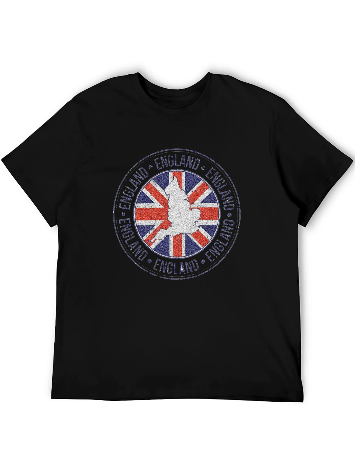 Black England Flag Graphic Tee - Black view 5