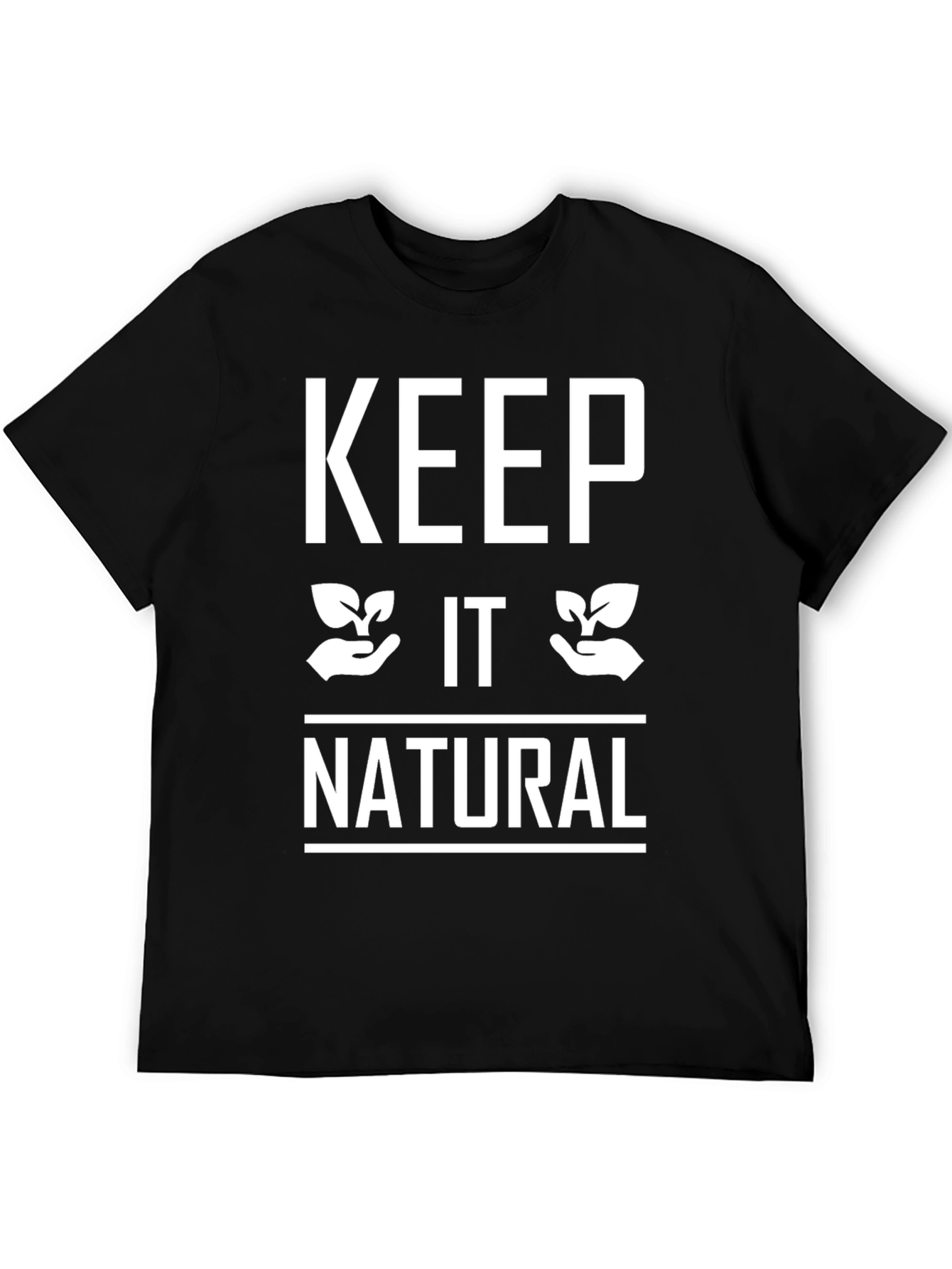Black Keep It Natural Graphic T-Shirt view 5