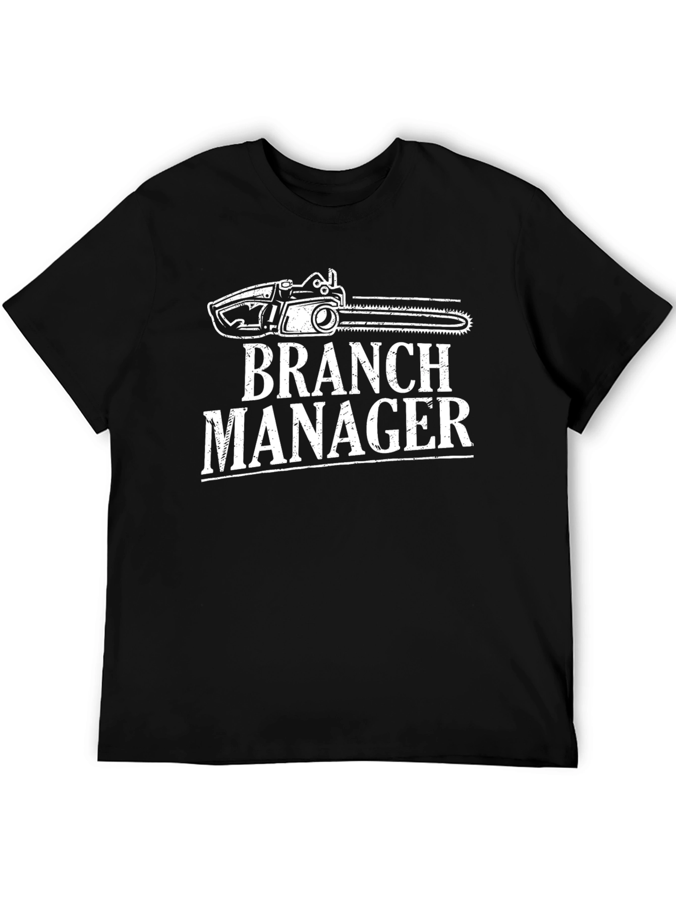 Black Branch Manager T-Shirt - Funny Chainsaw Graphic Tee view 5