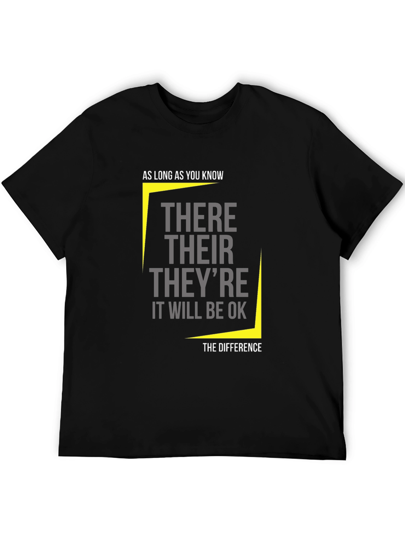 Black There Their They're T-Shirt - Grammar Humor Tee view 5