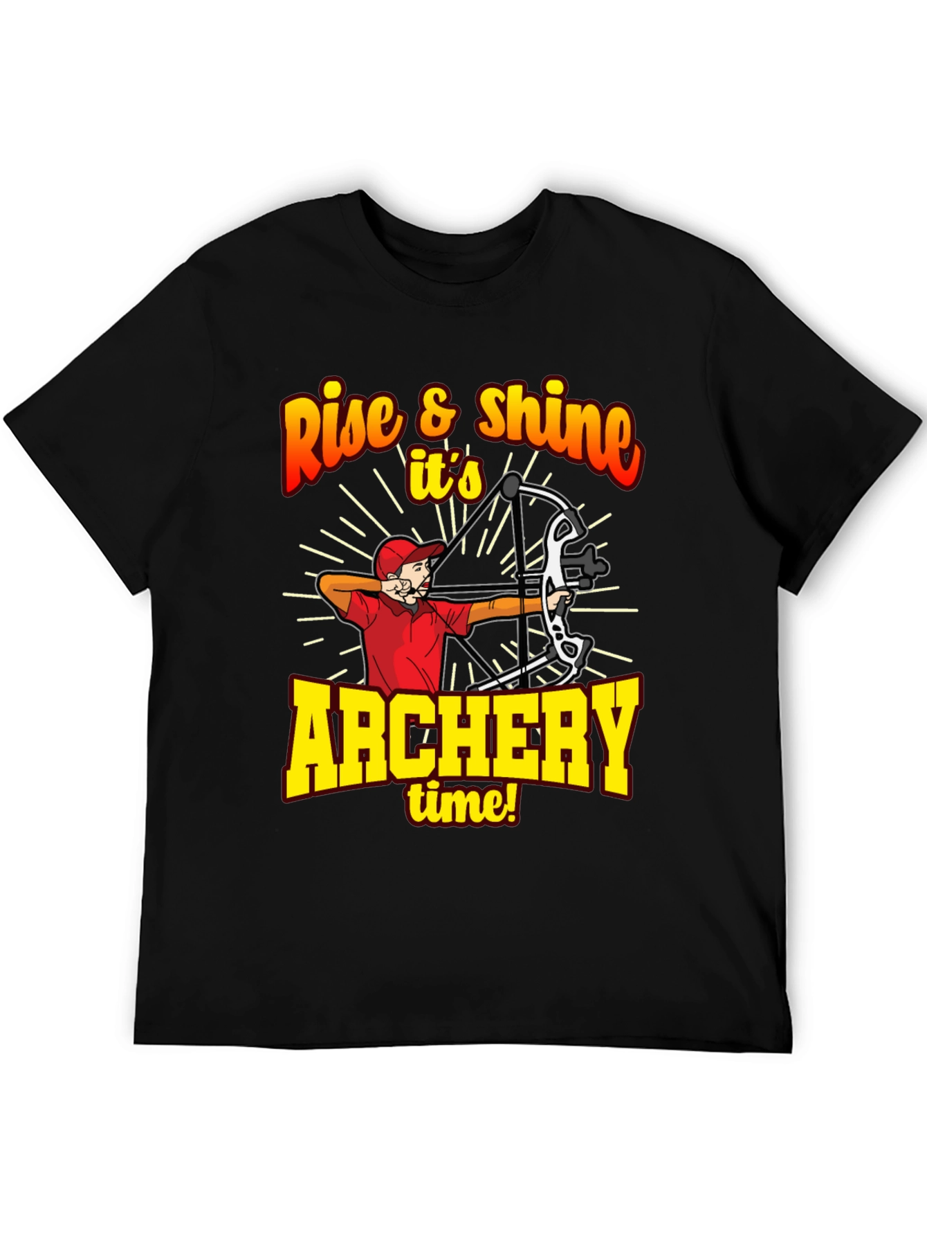 Black Archery Time Graphic Tee - Rise & Shine view 5