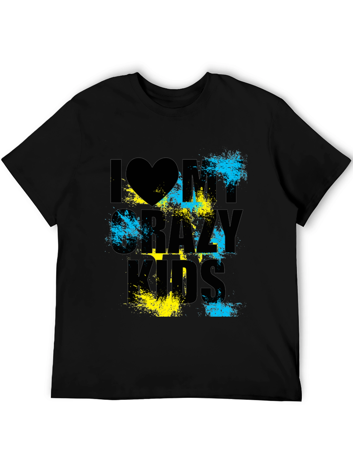 Black I Heart My Crazy Kids Graphic T-Shirt view 5