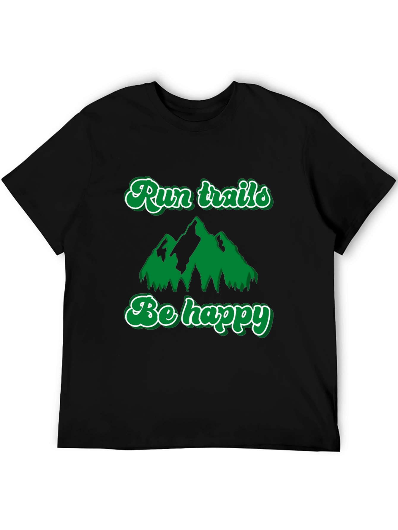 Black Run Trails, Be Happy T-Shirt: Outdoor Adventure Tee view 5