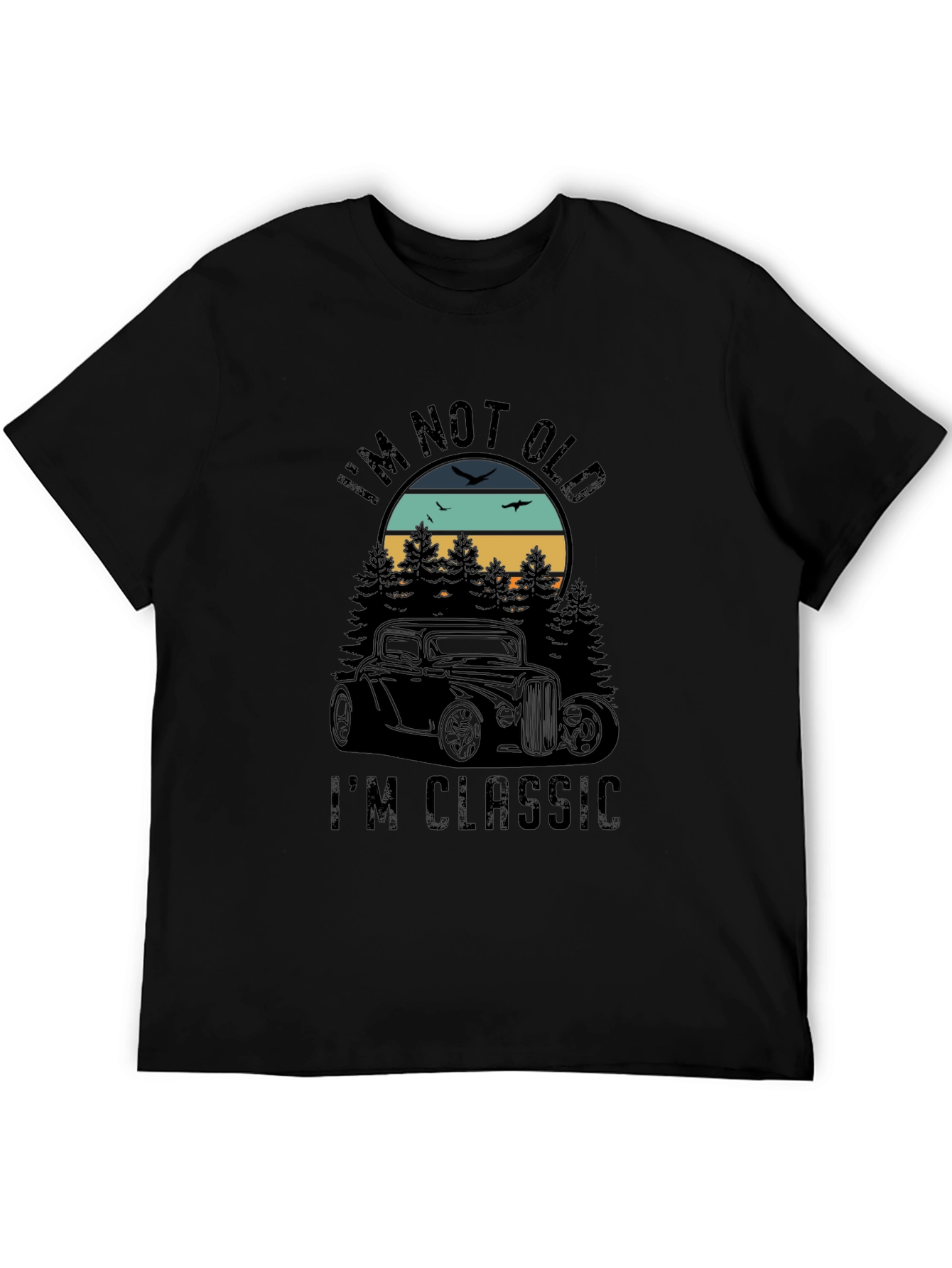 Black I'm Not Old I'm Classic Car Lover T-Shirt view 5