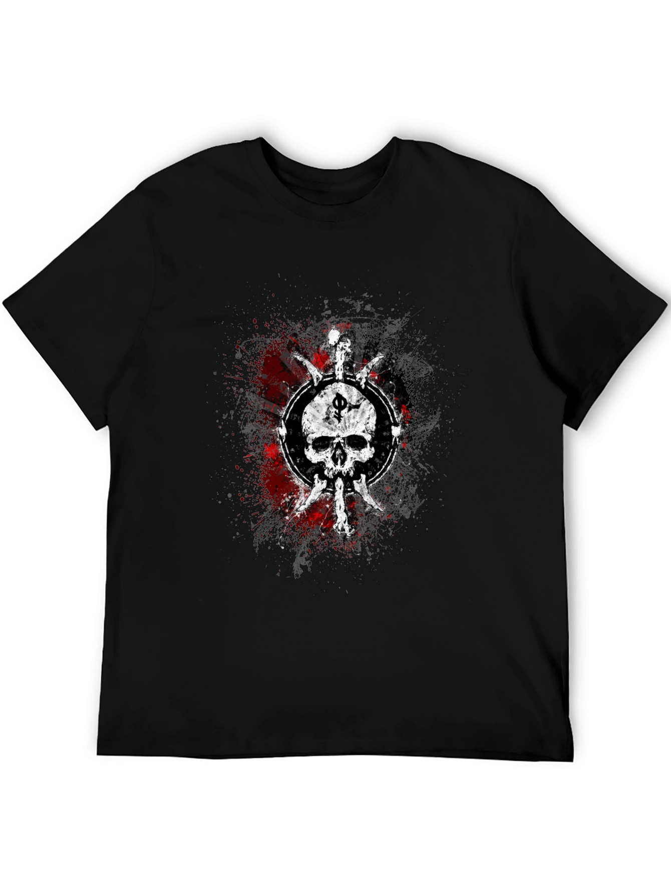 Black Skull & Dagger Graphic Tee - Black view 5