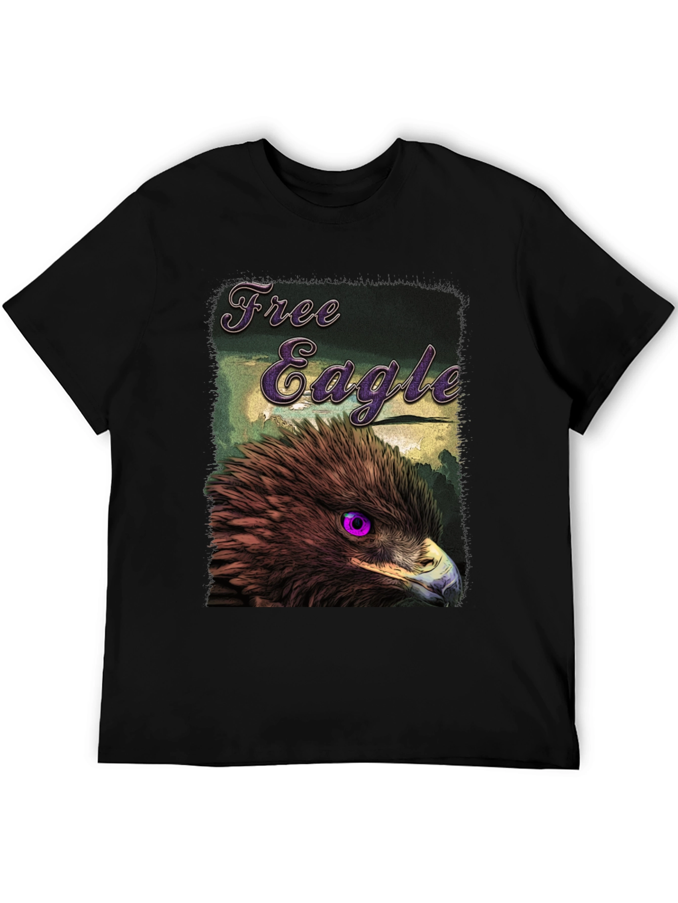 Black Free Eagle Graphic T-Shirt - Bold Bird Design view 5