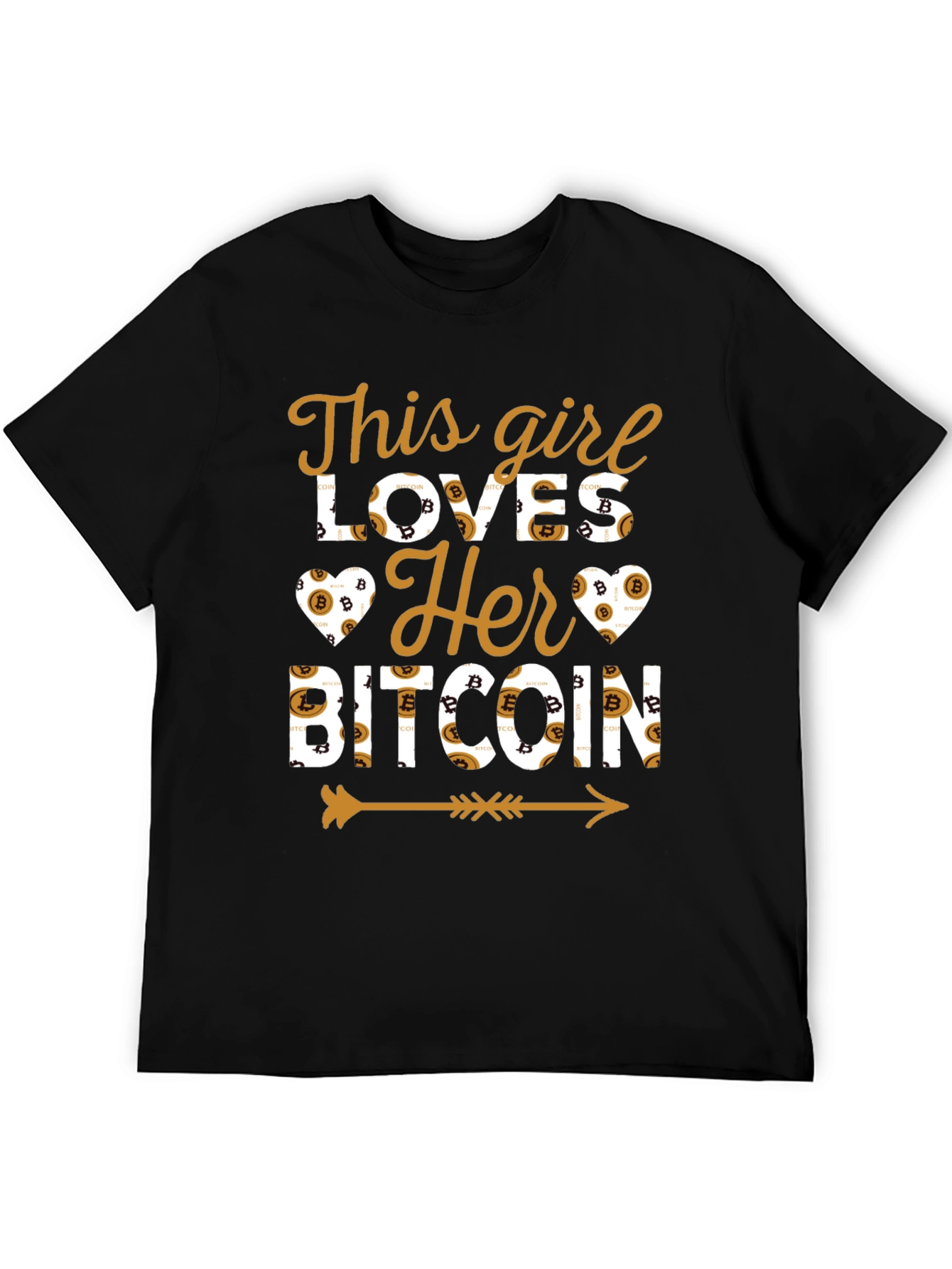Black This Girl Loves Her Bitcoin T-Shirt view 5