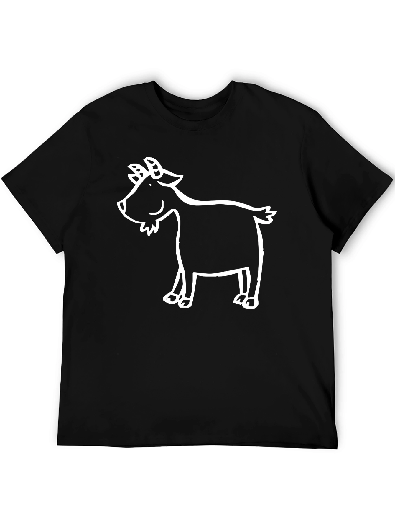Black Goat Graphic Tee - Black Cotton Comfort view 5