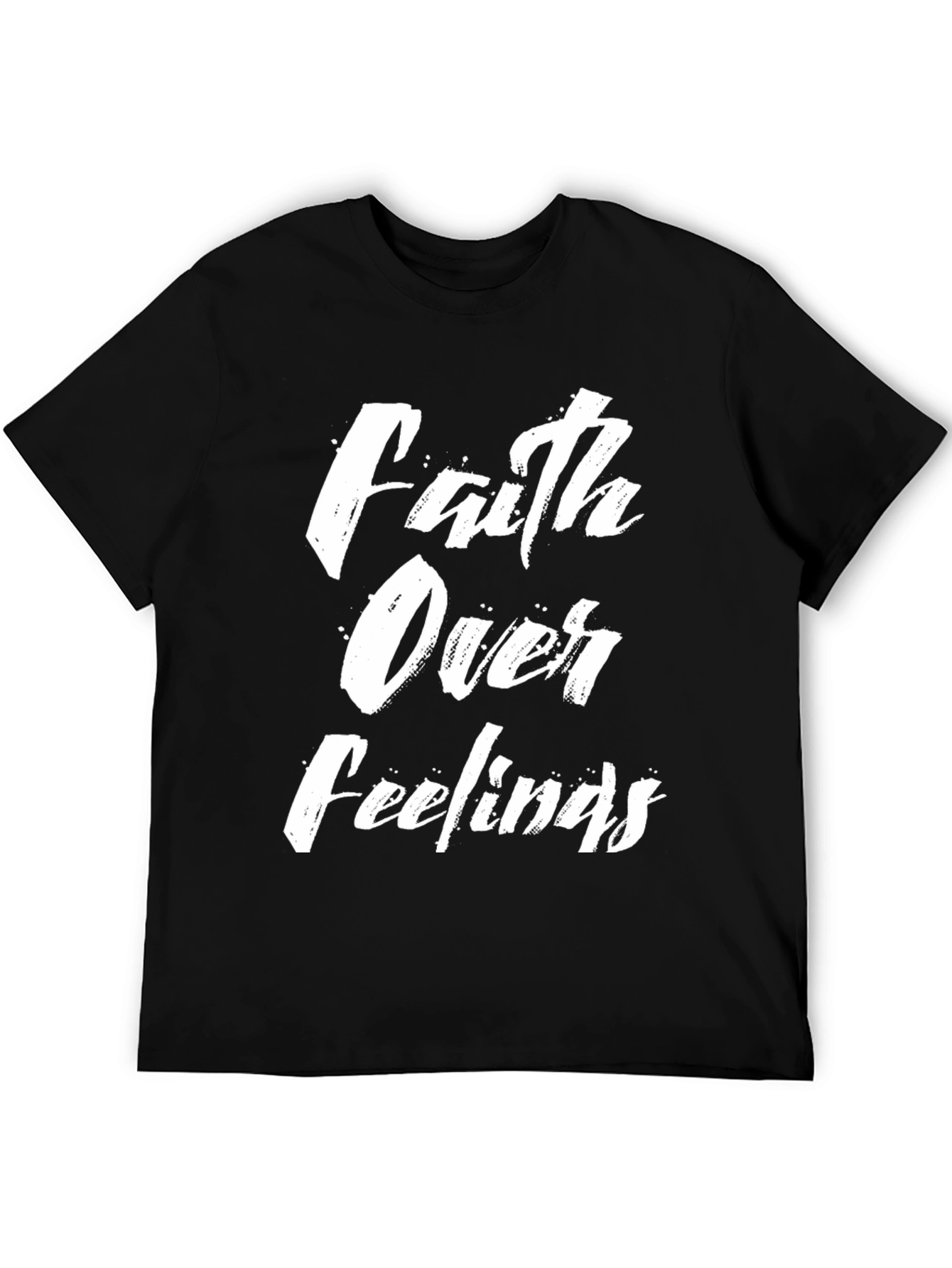 Black Faith Over Feelings Graphic Tee view 5