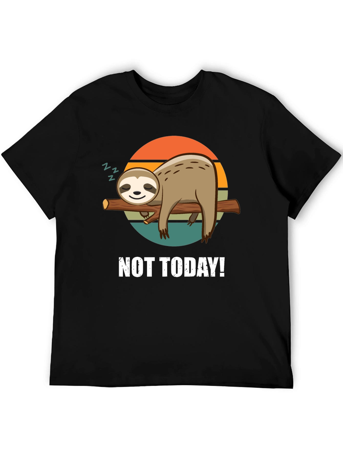 Black Not Today Sloth Graphic Tee - Relaxed Comfort view 5