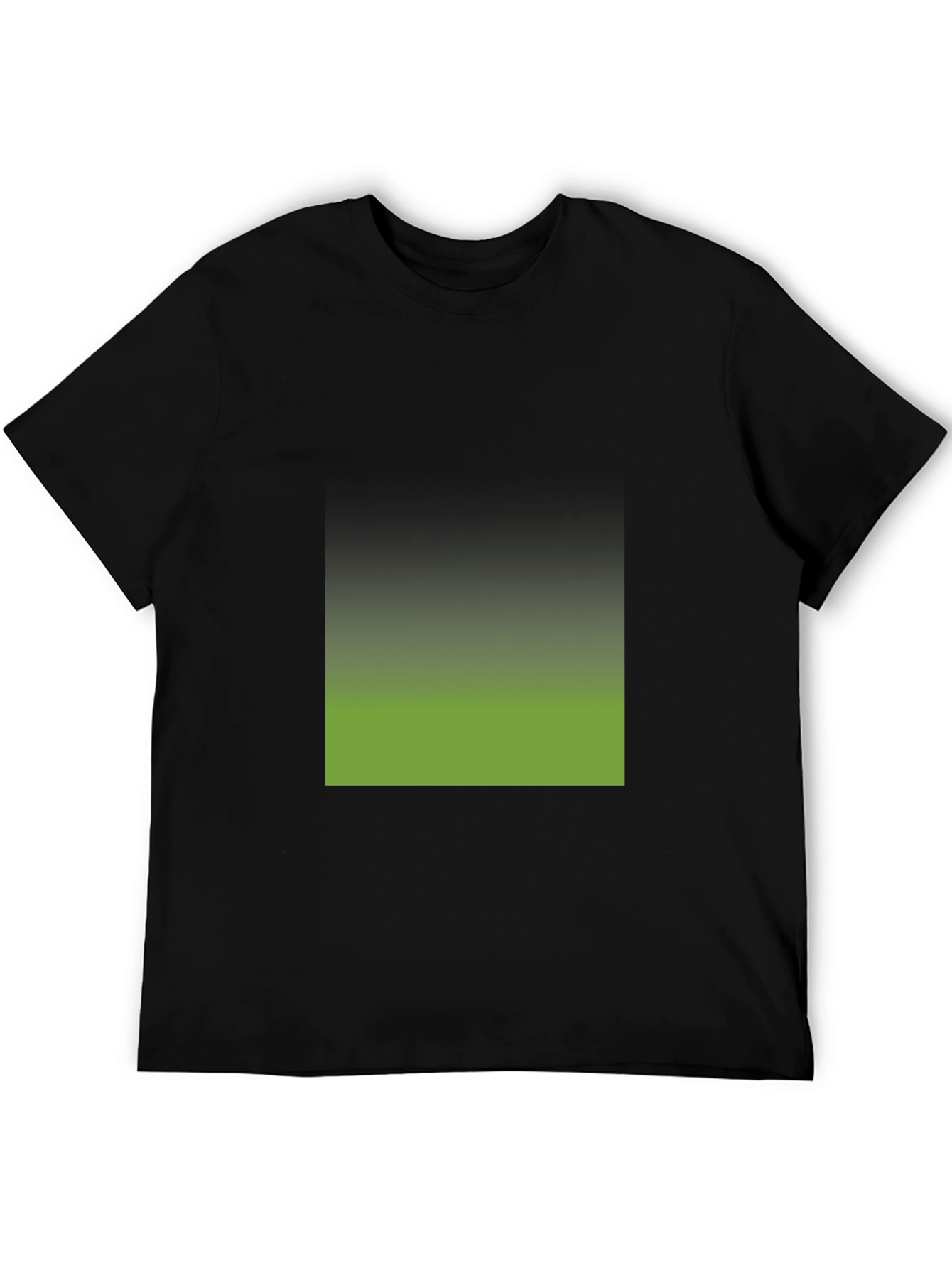 Black Black T-Shirt with Gradient Square Design view 5