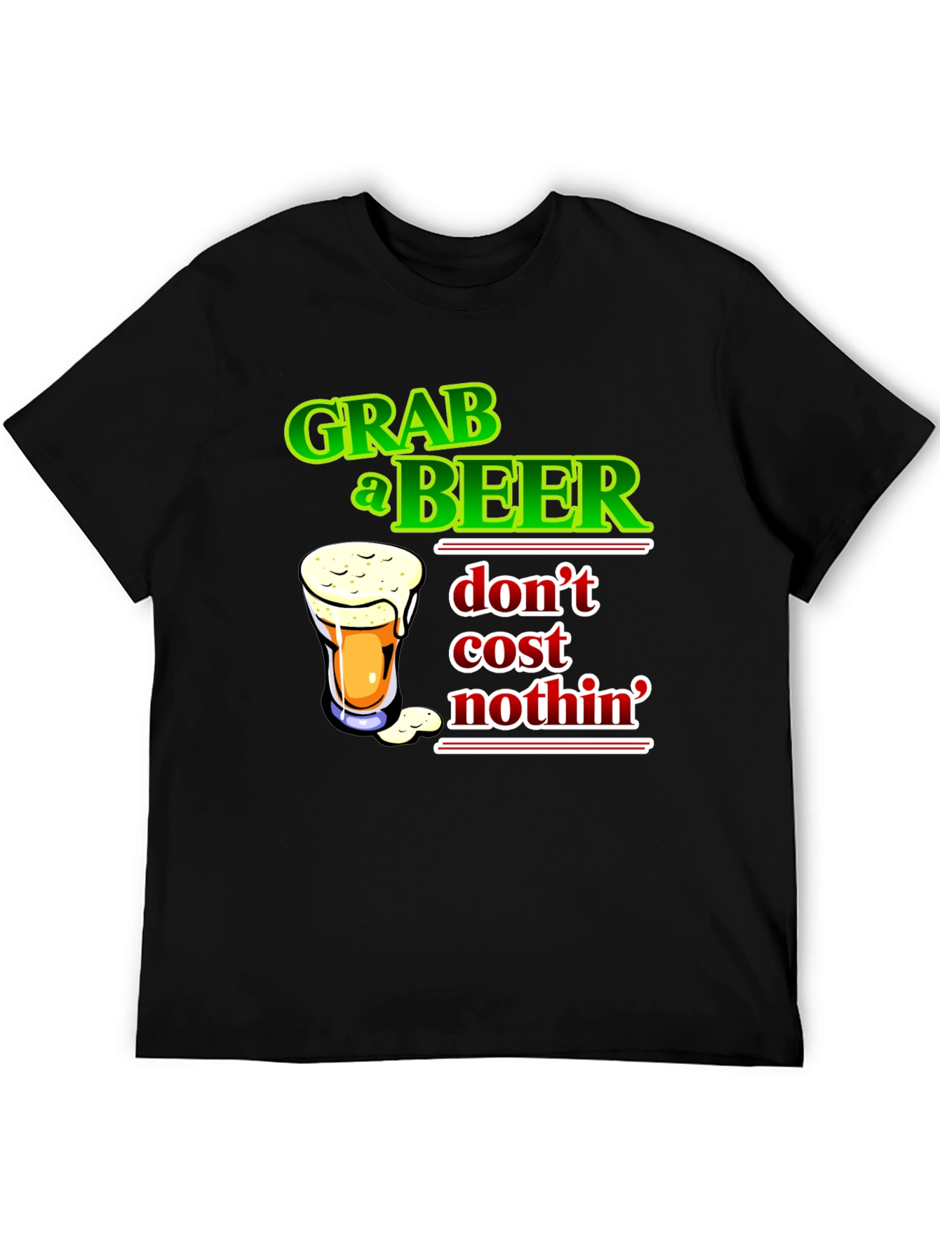 Grab a Beer Graphic Tee - Men's Black T-Shirt - 5