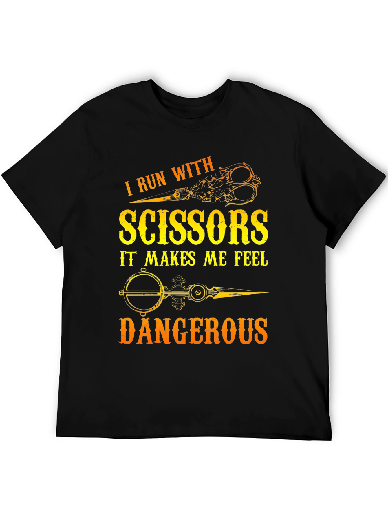 Black I Run With Scissors T-Shirt view 5