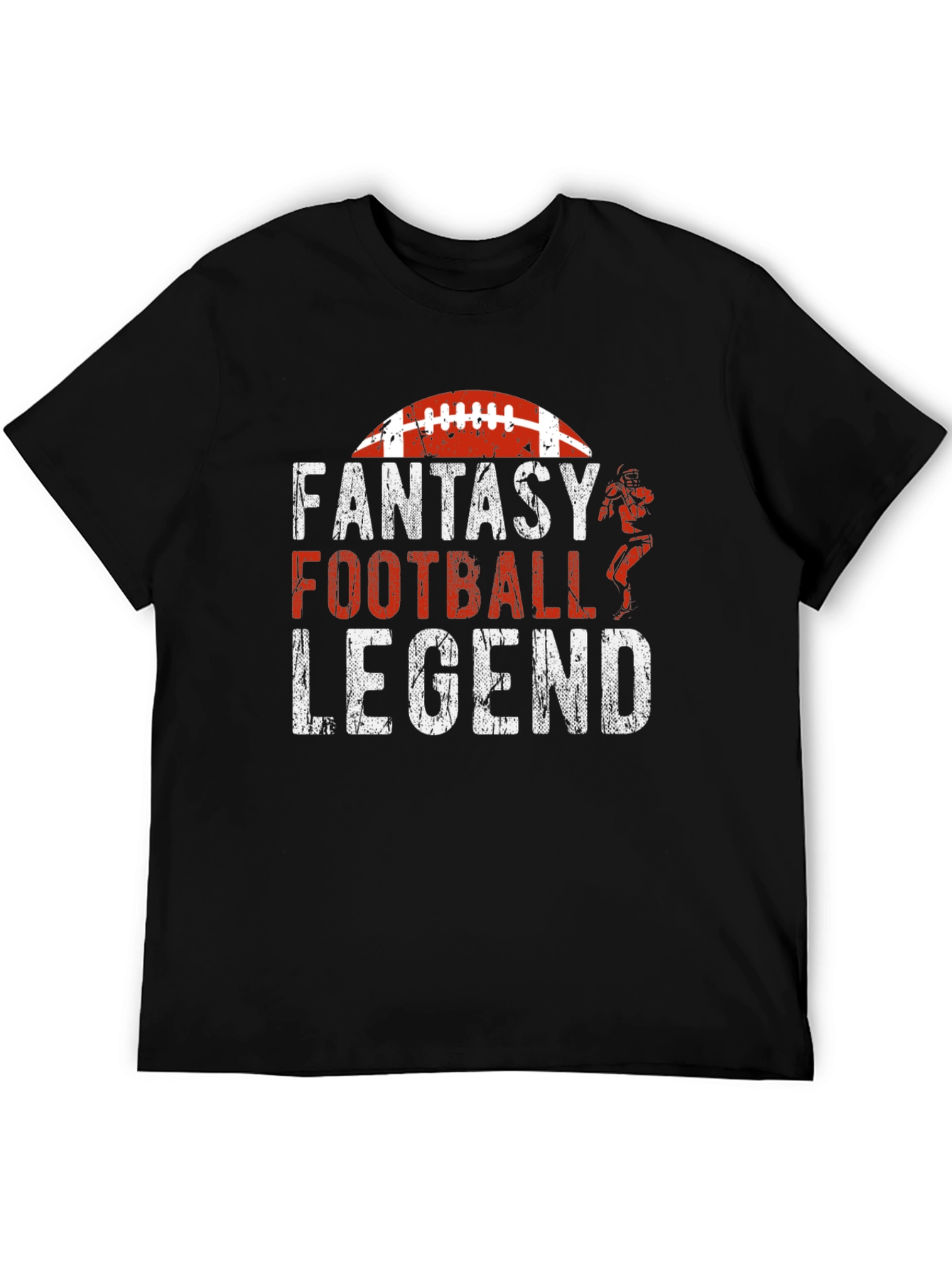 Black Fantasy Football Legend Graphic Tee - Black T-Shirt view 5