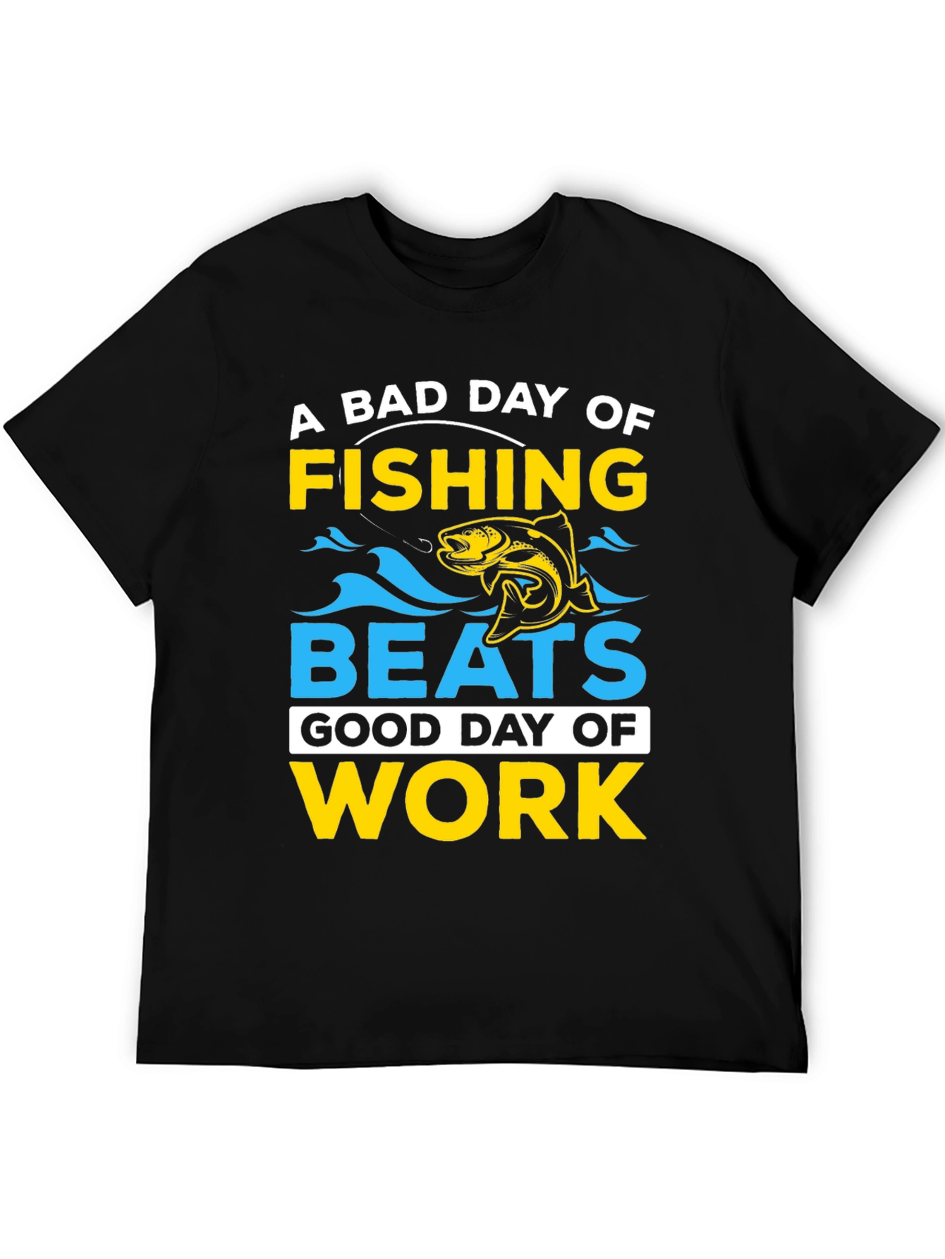 Black Fishing Beats Work T-Shirt view 5