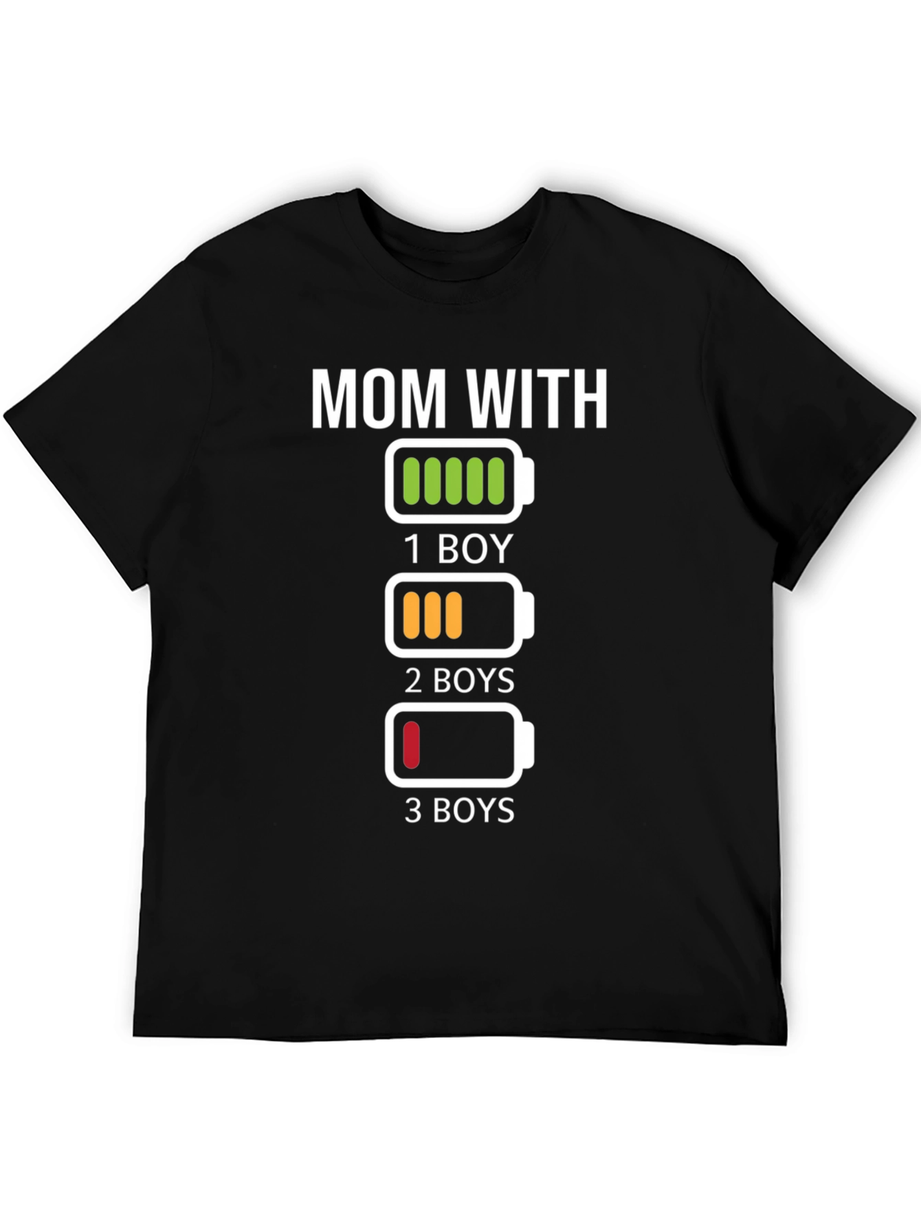 Mom With Boys Battery T-Shirt - Funny Mother's Day Gift - 5