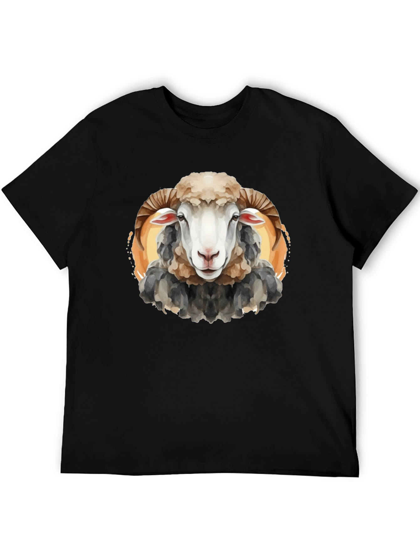 Black Ram Graphic T-Shirt - Black Cotton Tee view 5