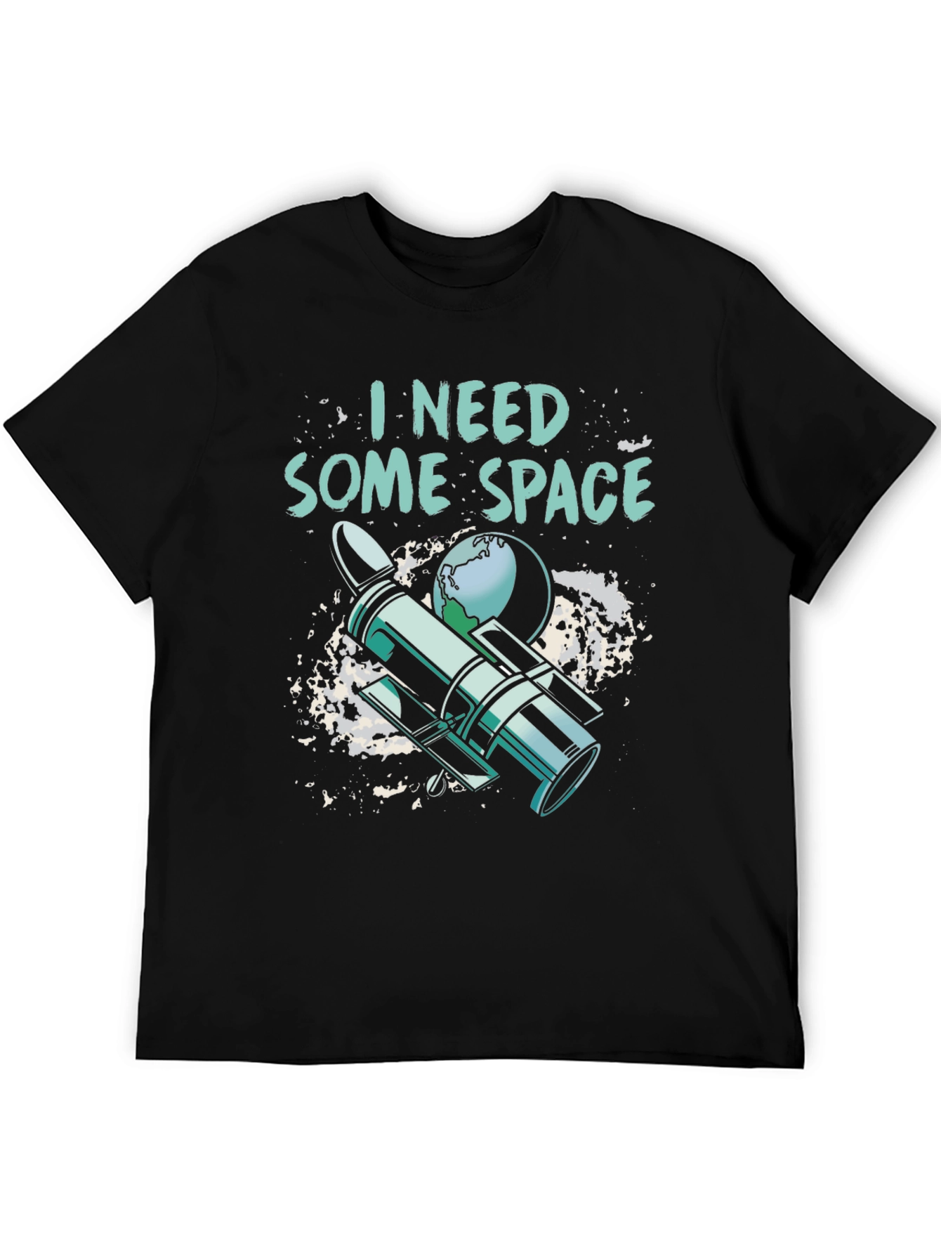 Black I Need Some Space T-Shirt - Funny Astronomy Shirt view 5