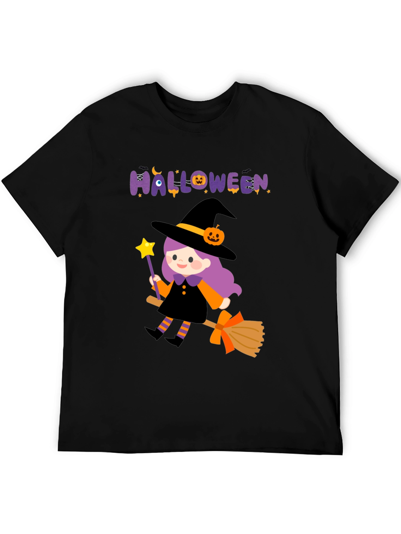 Black Halloween Witch T-Shirt - Spooky Season Apparel view 5