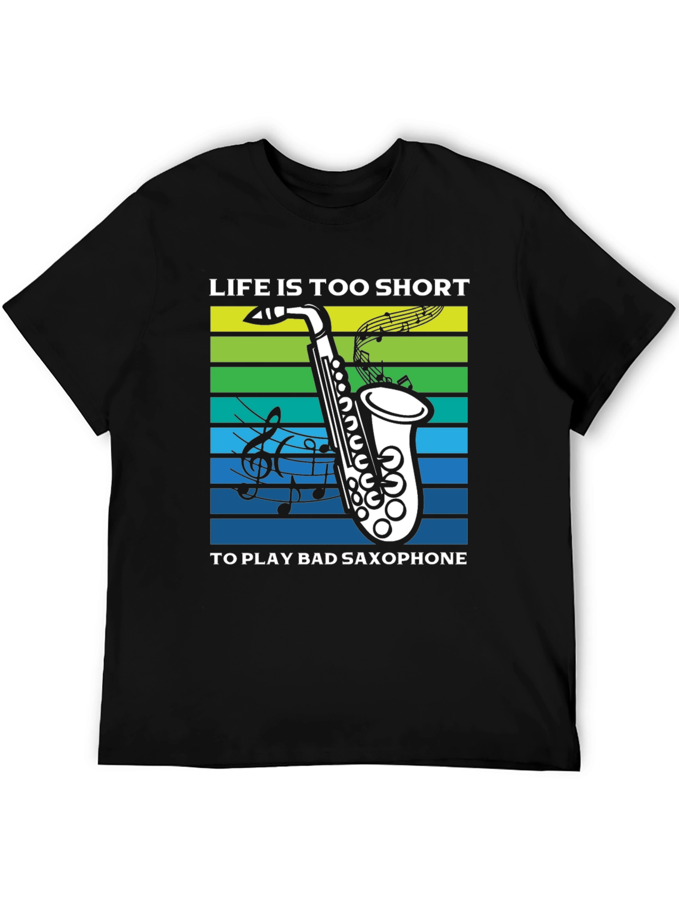 Black Life is Too Short Saxophone T-Shirt view 5