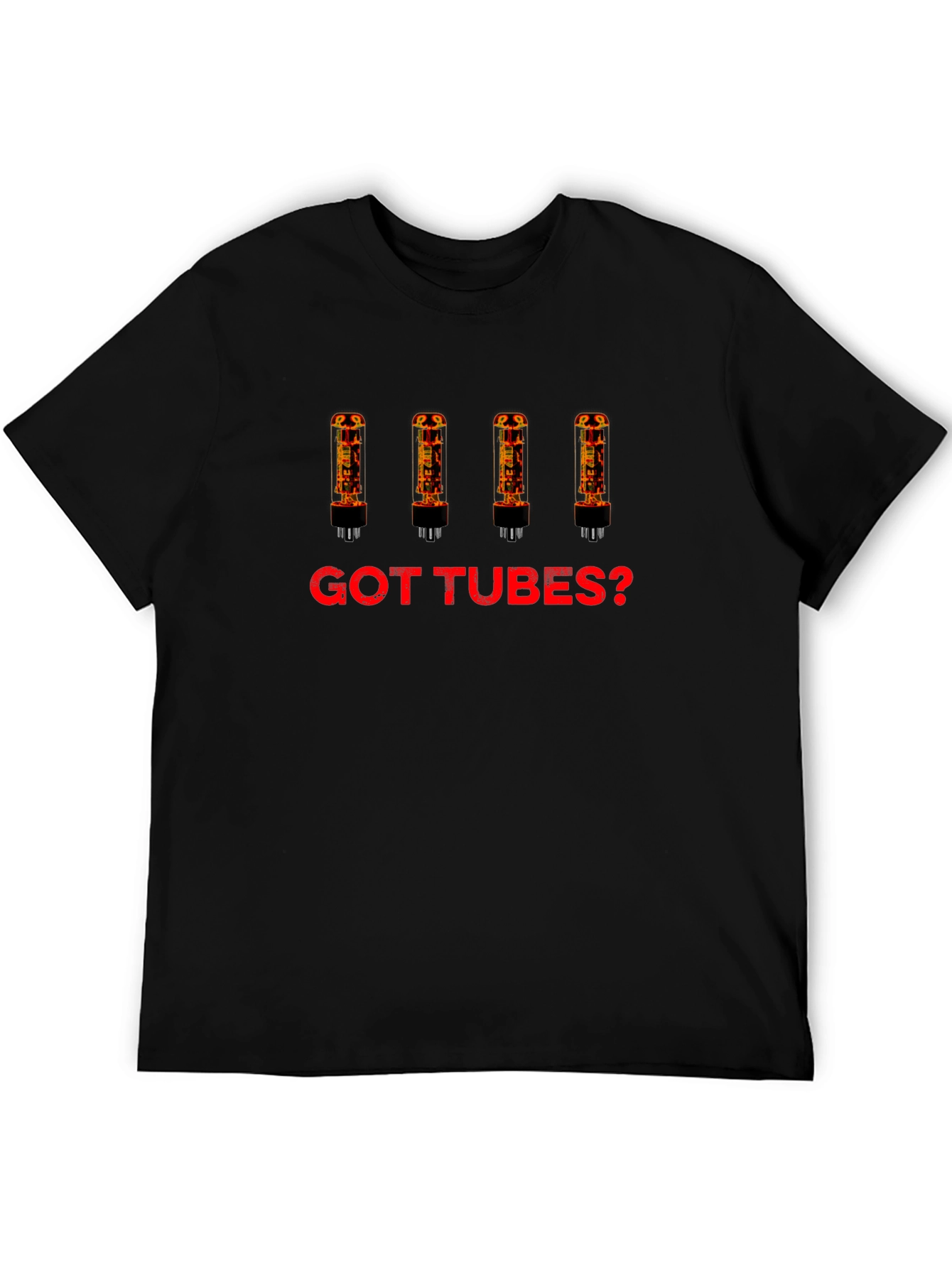 Black Got Tubes? Vacuum Tube Graphic T-Shirt view 5
