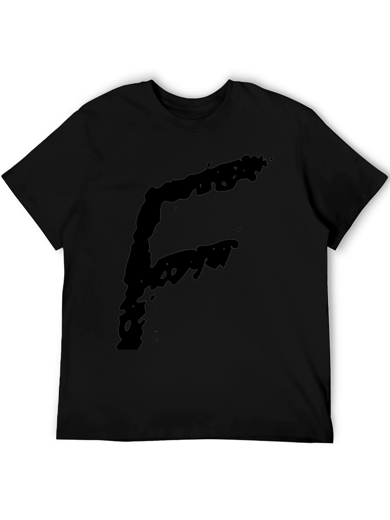 Black Bold Letter 'F' Graphic T-Shirt - Black view 5
