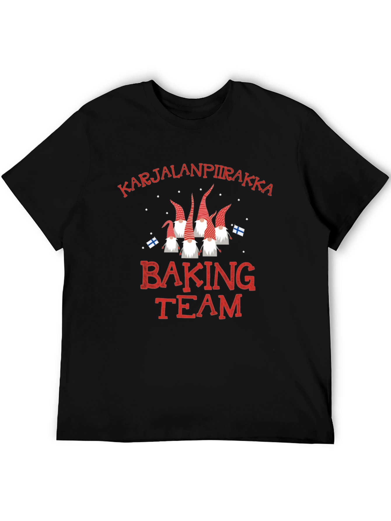 Black Karjalanpiirakka Baking Team T-Shirt view 5
