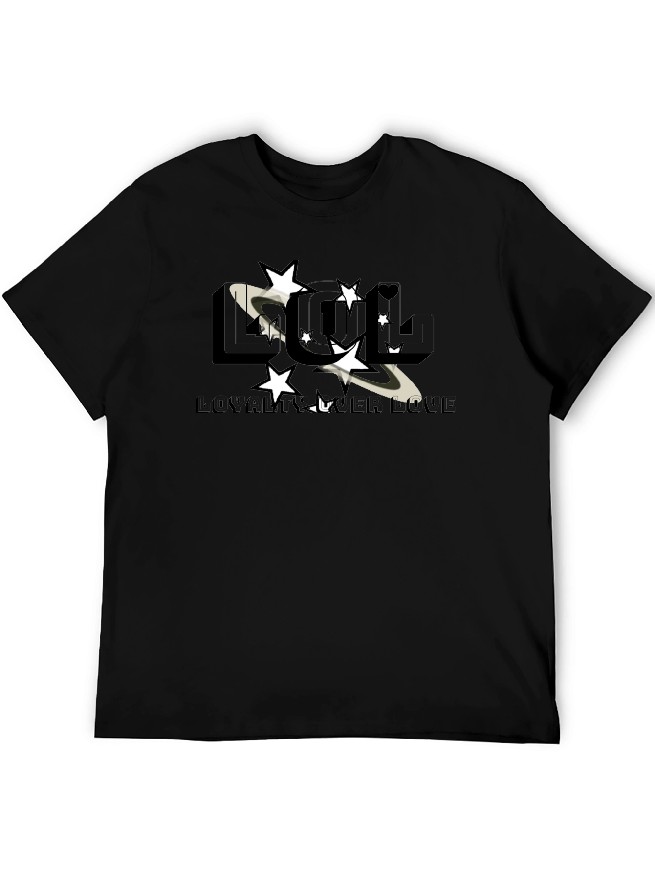 Black LOL Loyalty Over Love Graphic T-Shirt view 5
