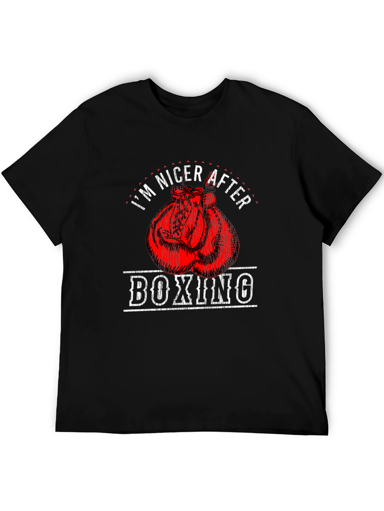 Black I'm Nicer After Boxing T-Shirt view 5