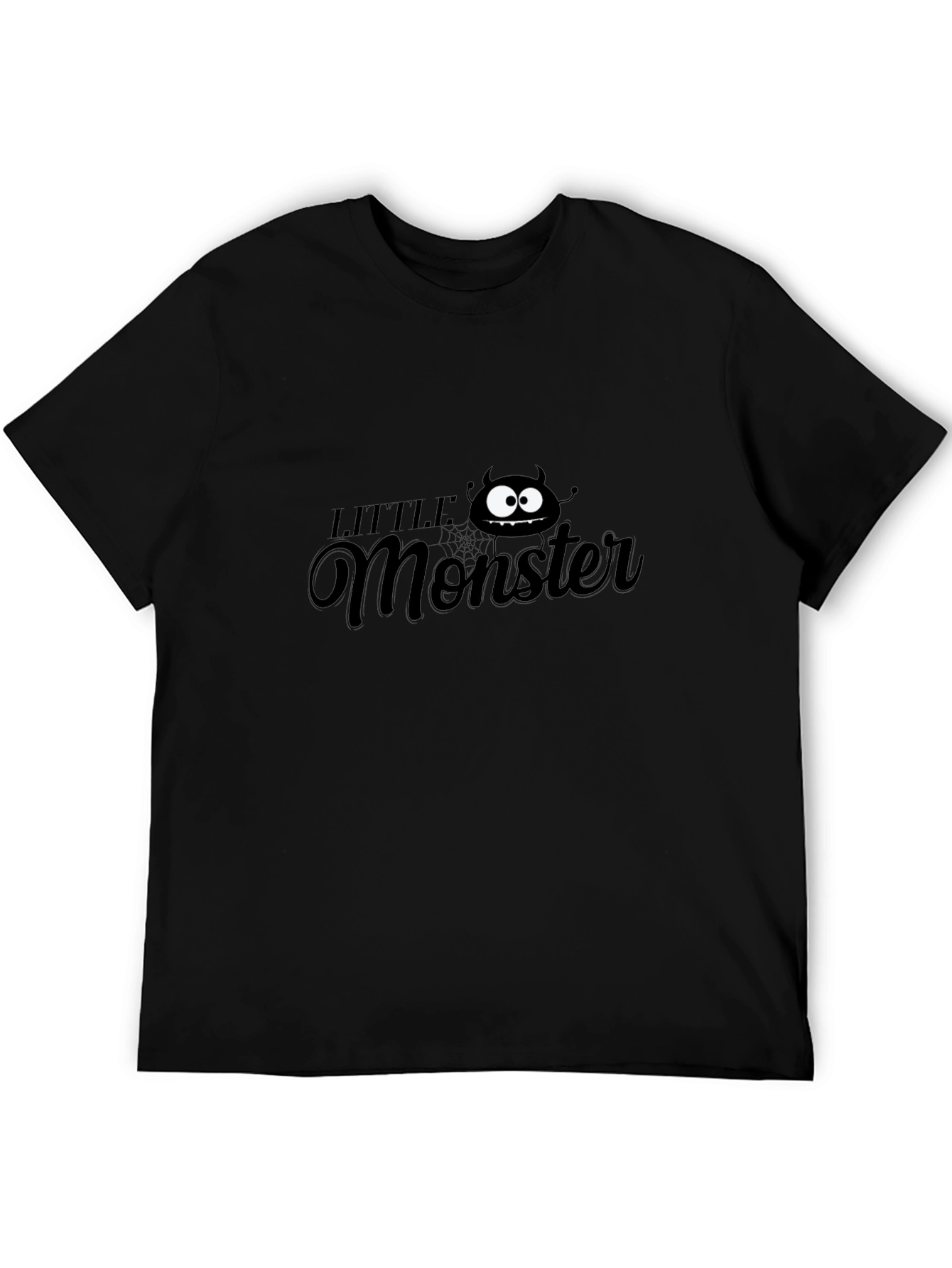 Black Little Monster Graphic Tee - Fun, Casual Style view 5