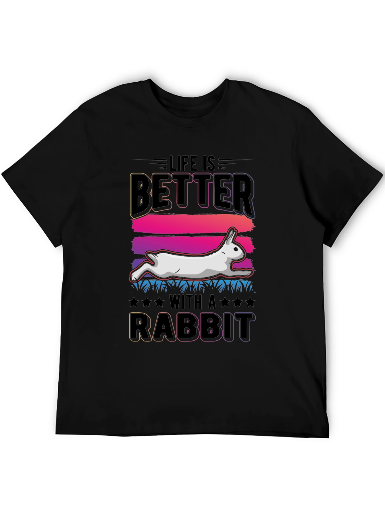 Black Life is Better with a Rabbit T-Shirt view 5