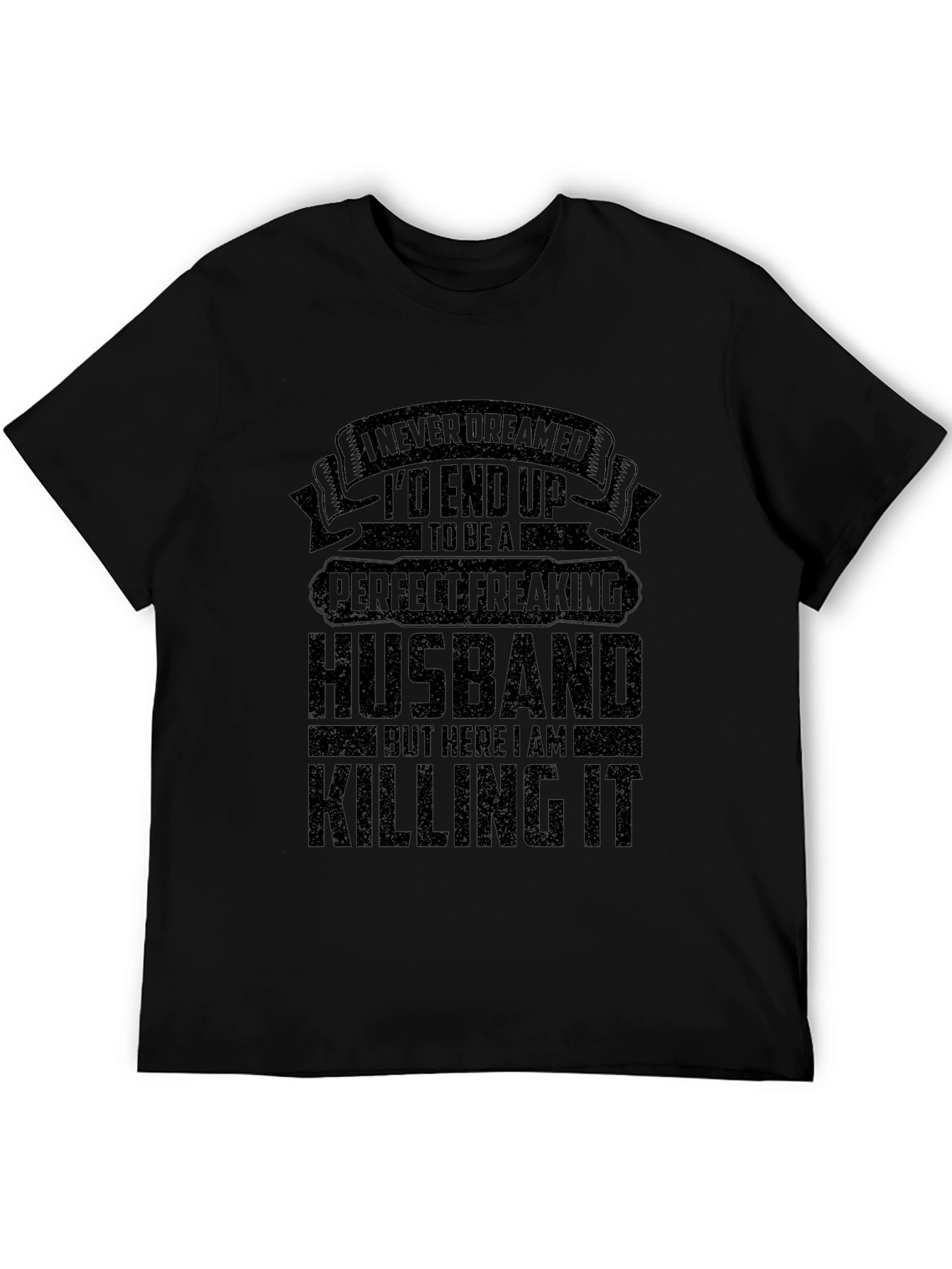 Black Perfect Freaking Husband T-Shirt view 5