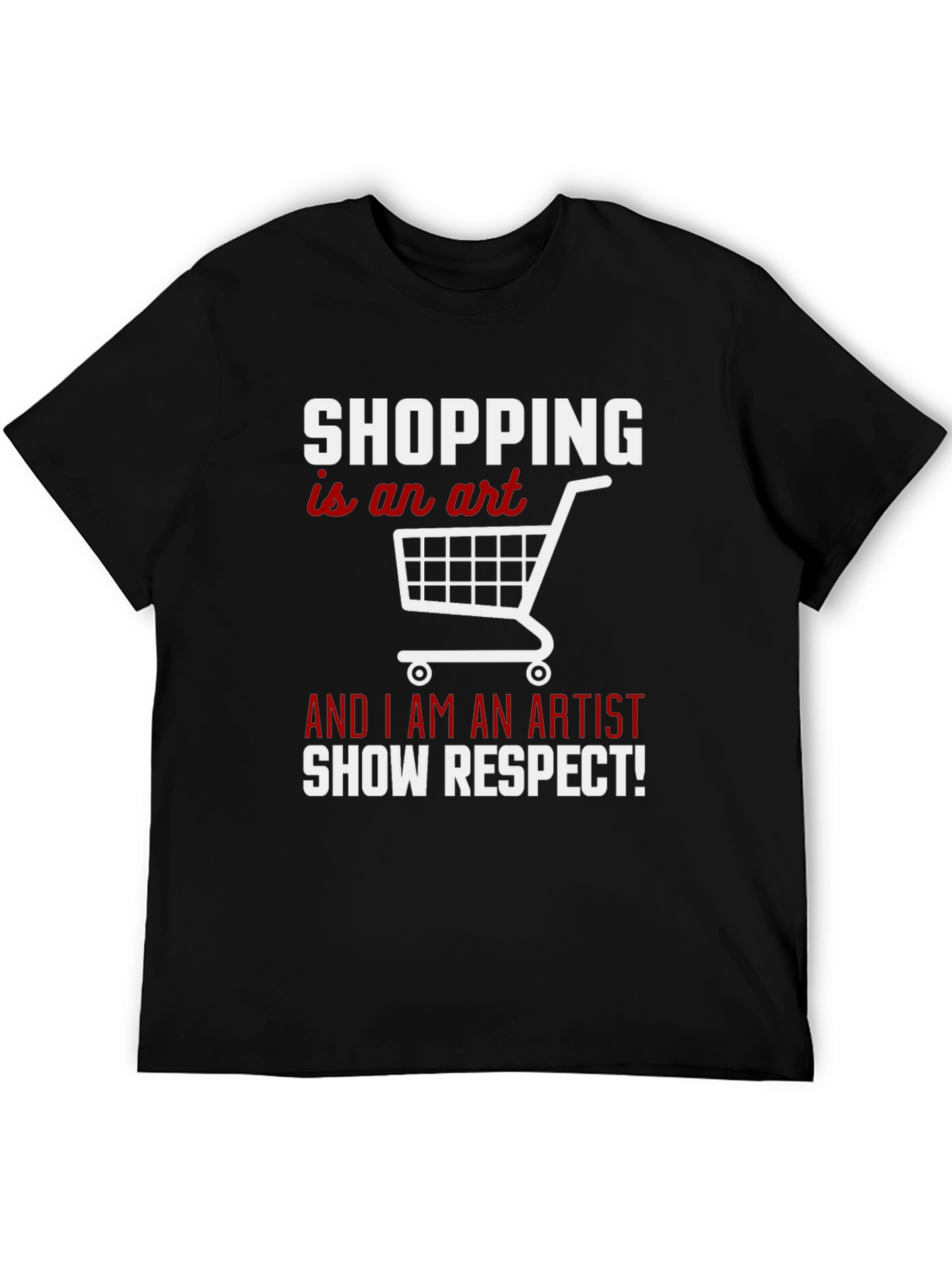 Black Shopping is an Art T-Shirt - Artist Respect Tee view 5