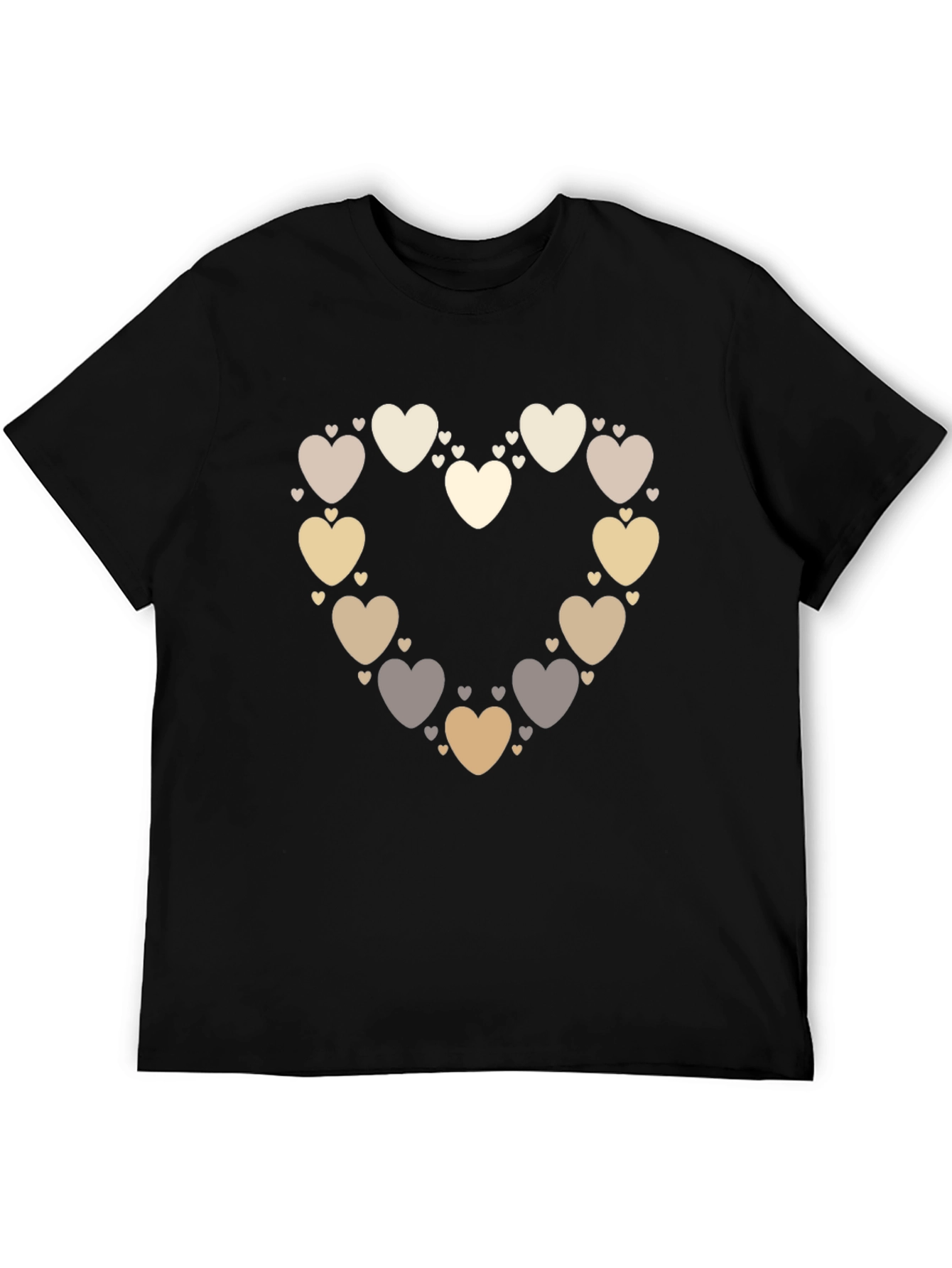 Black Heart of Hearts Graphic Tee - Black Casual Shirt view 5