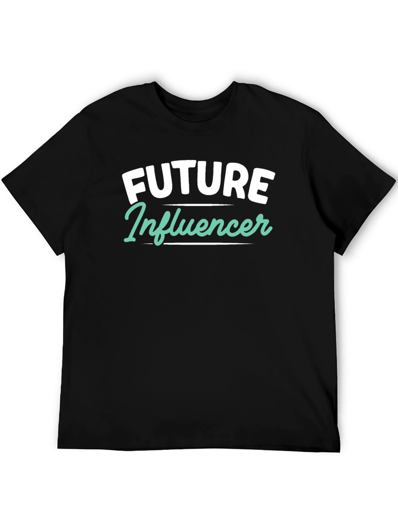 Black Future Influencer Graphic Tee - Stylish Black T-Shirt view 5