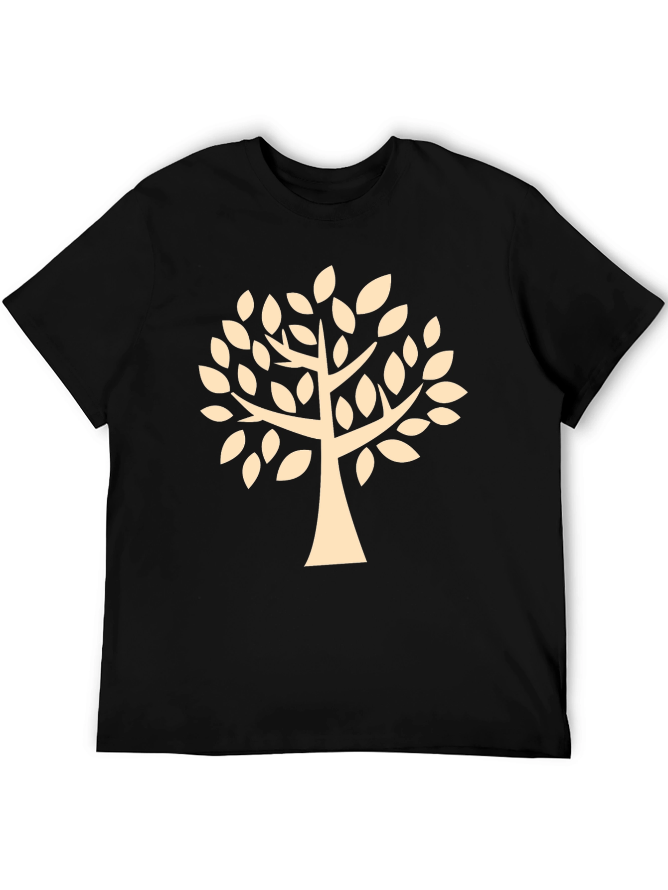 Black Tree Graphic Tee - Stylish Men's Black T-Shirt view 5