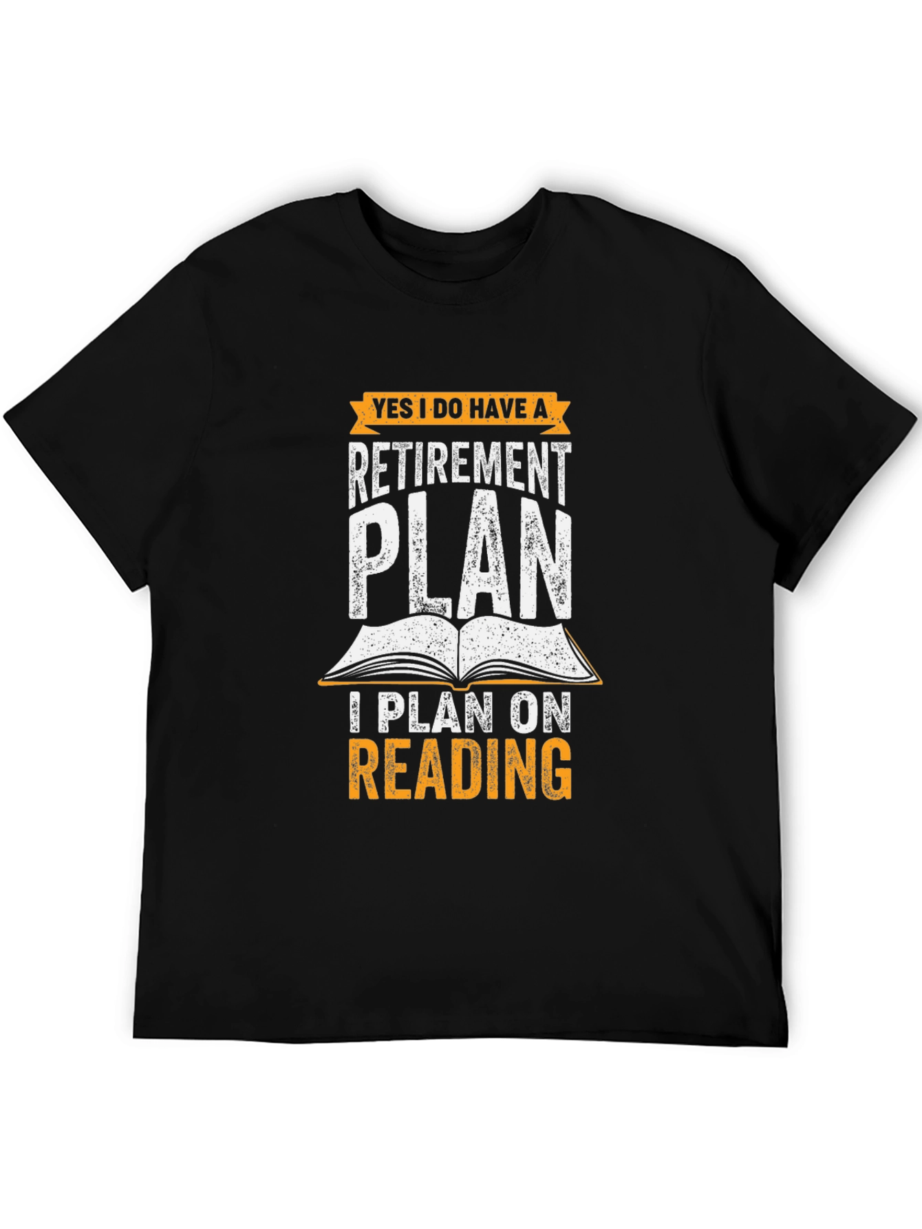 Black Retirement Plan Reading T-Shirt view 5