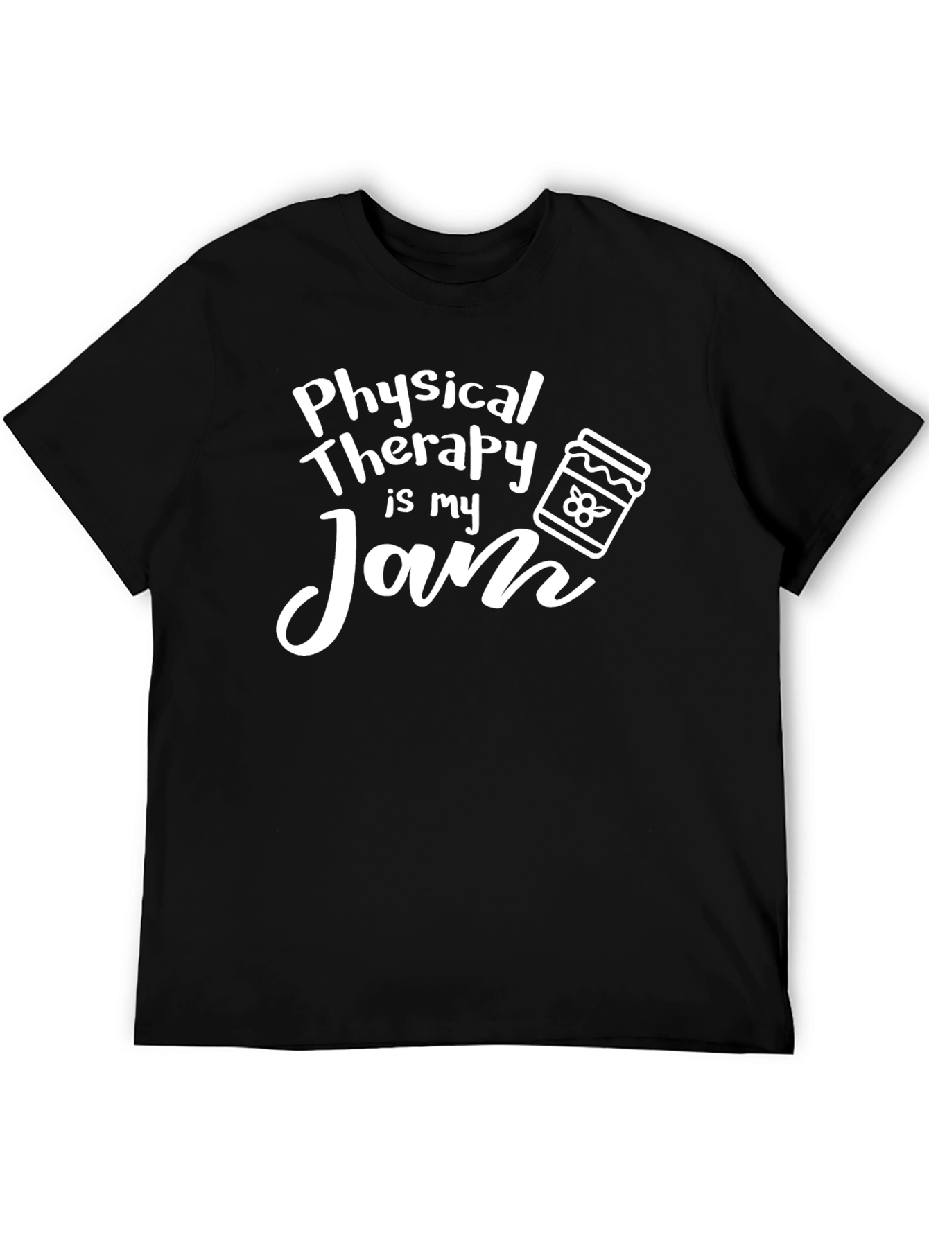 Black Physical Therapy Is My Jam Funny T-Shirt view 5