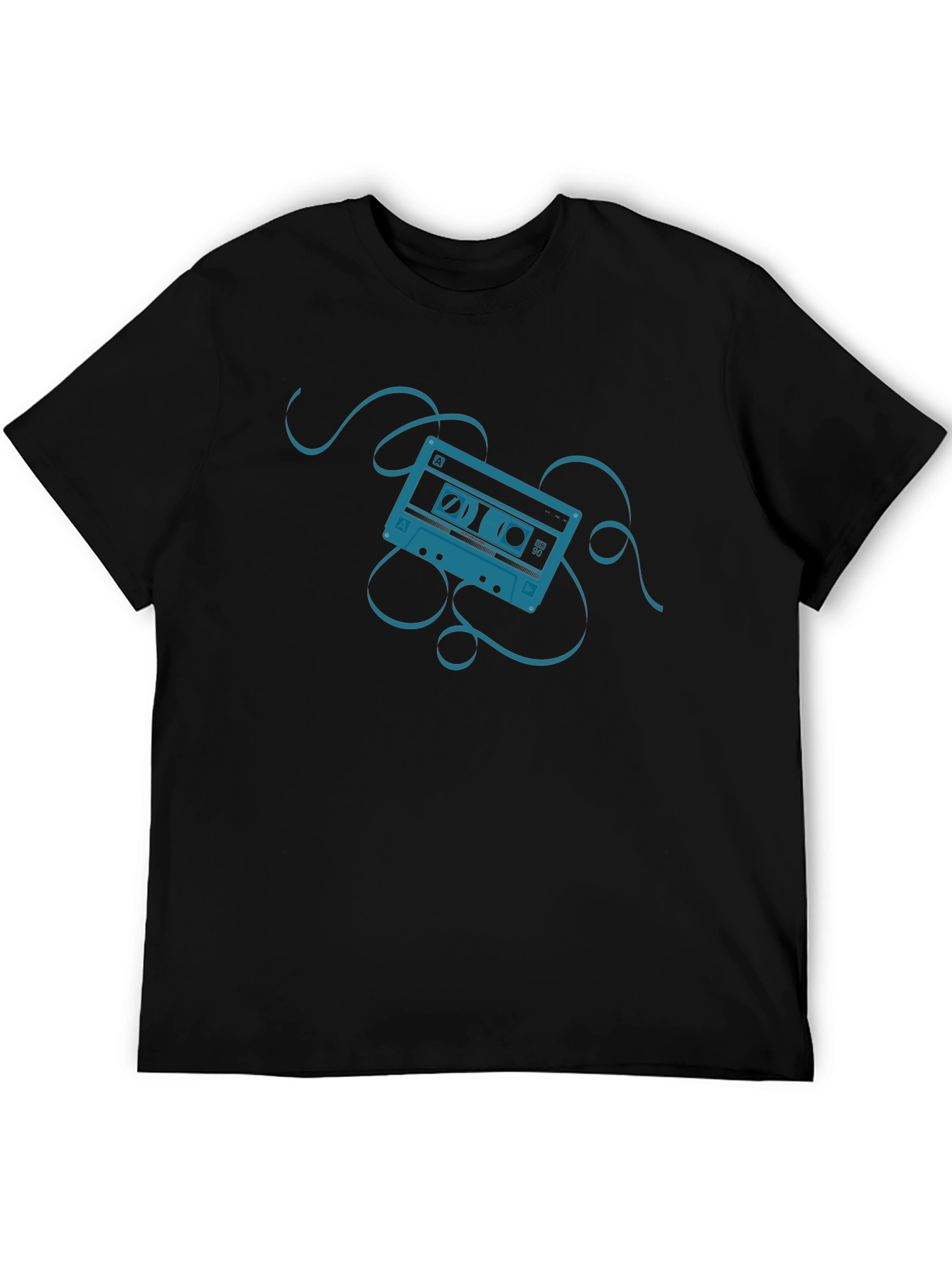 Black Retro Cassette Graphic T-Shirt view 5