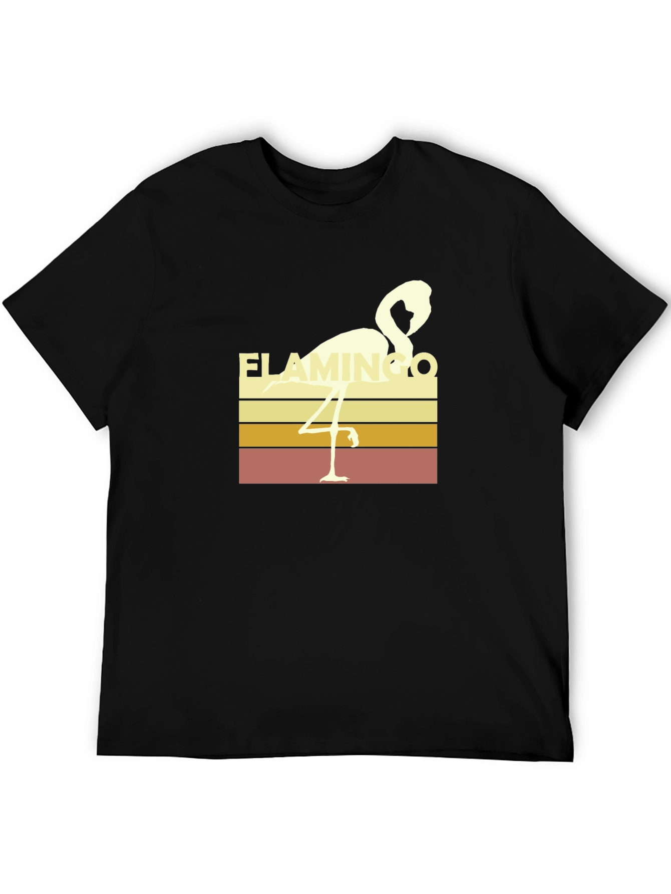 Retro Flamingo T-Shirt - Black - 5