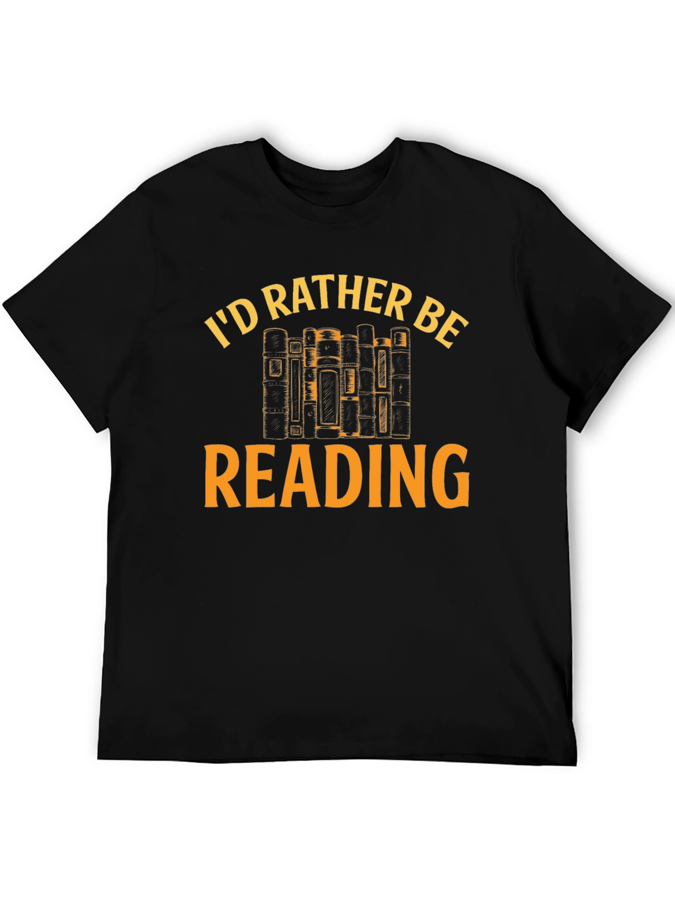 Black I'd Rather Be Reading T-Shirt - Book Lover Tee view 5