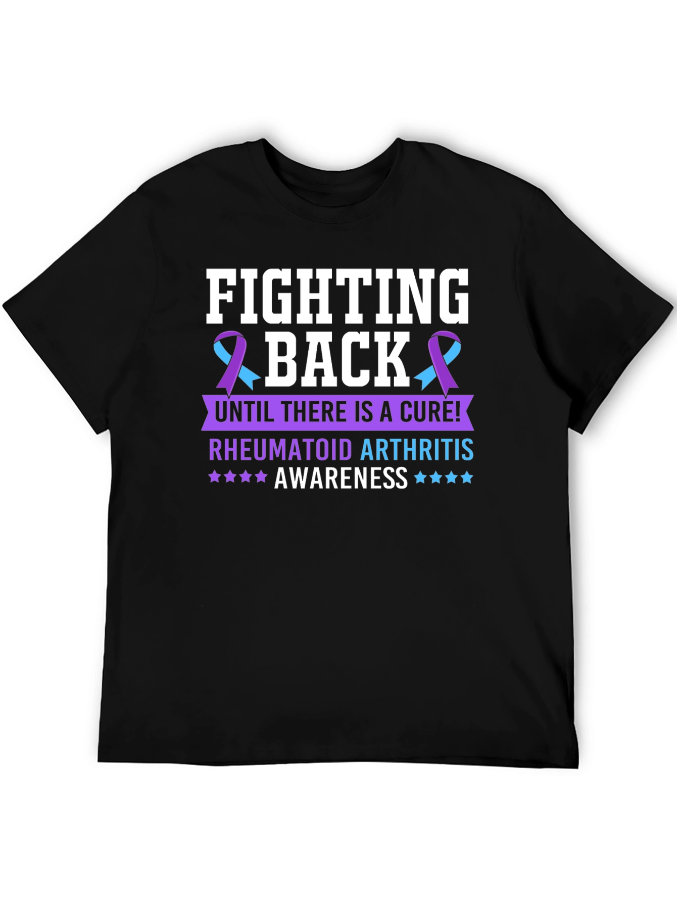 Black Rheumatoid Arthritis Awareness T-Shirt view 5