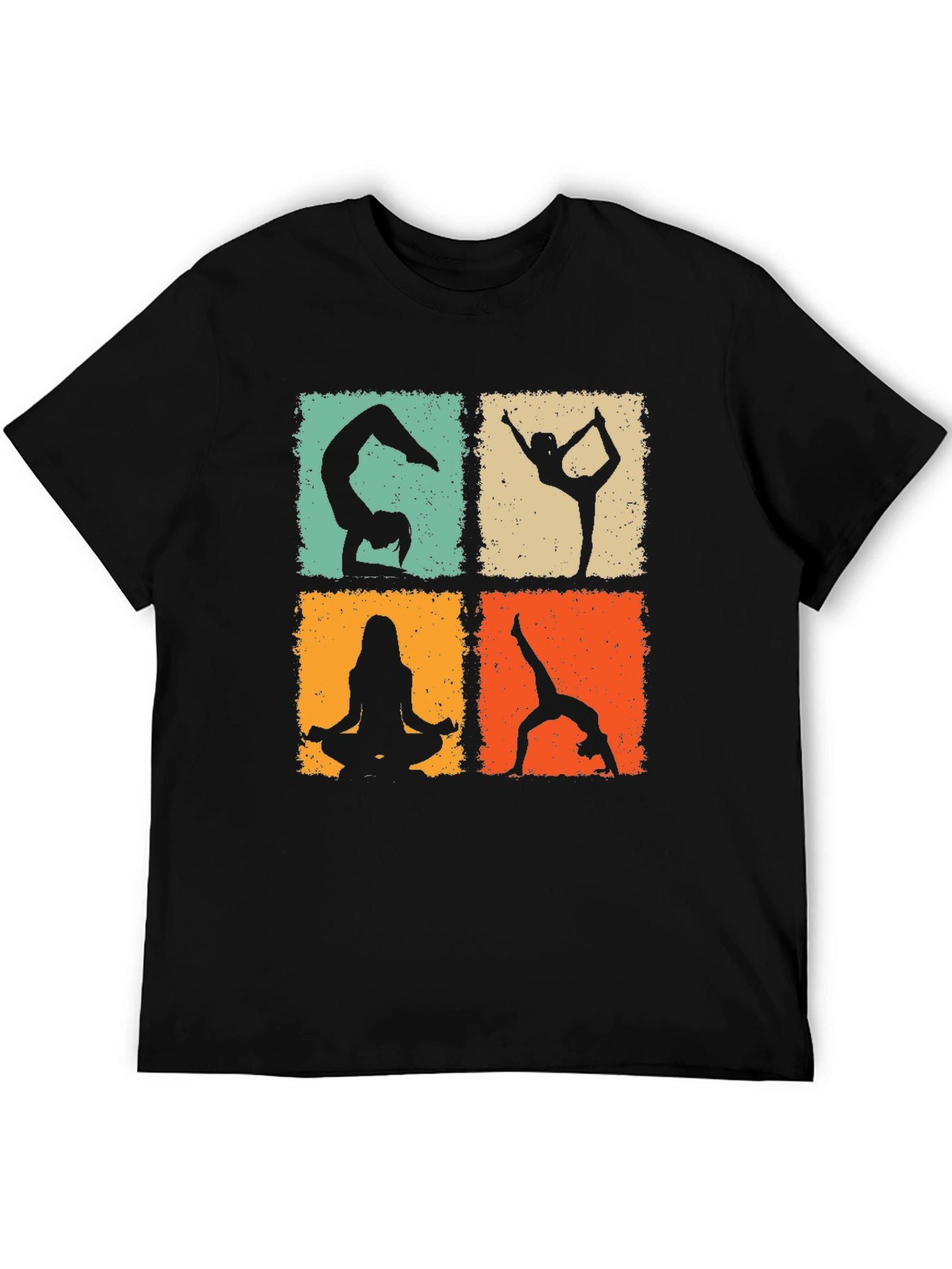 Black Yoga Poses Graphic Tee - Trendy & Comfortable view 5