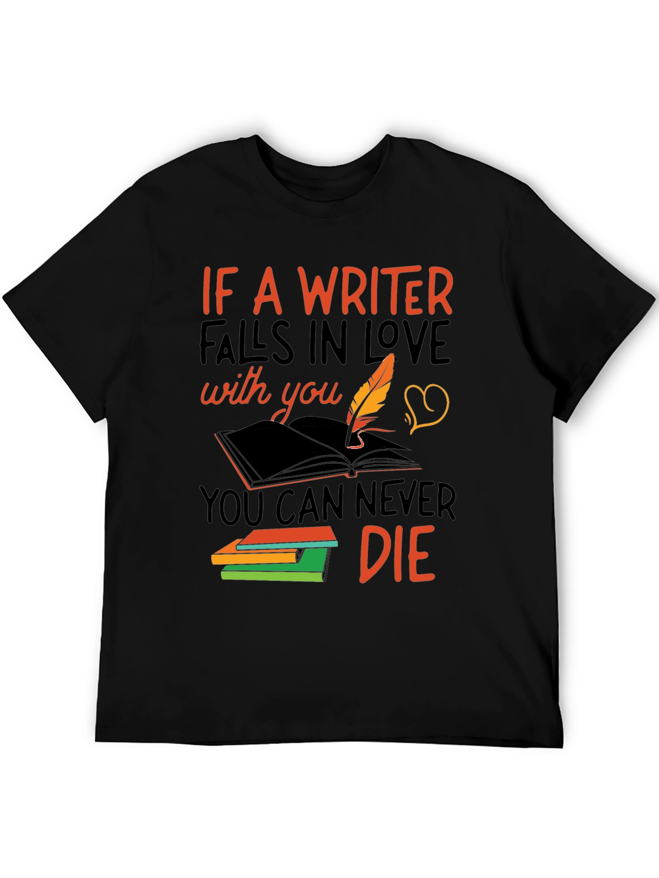 Black Writer Love Never Die T-Shirt view 5
