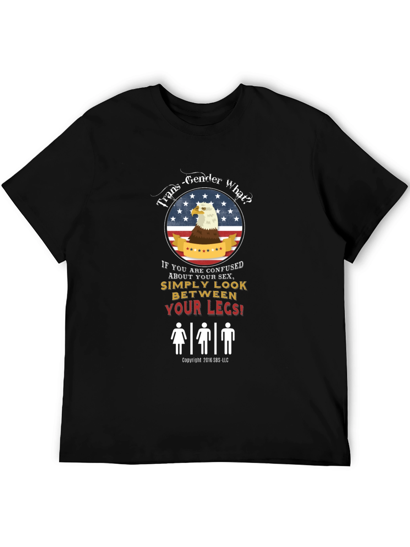 Black Controversial Humor T-Shirt: Trans-Gender What? view 5