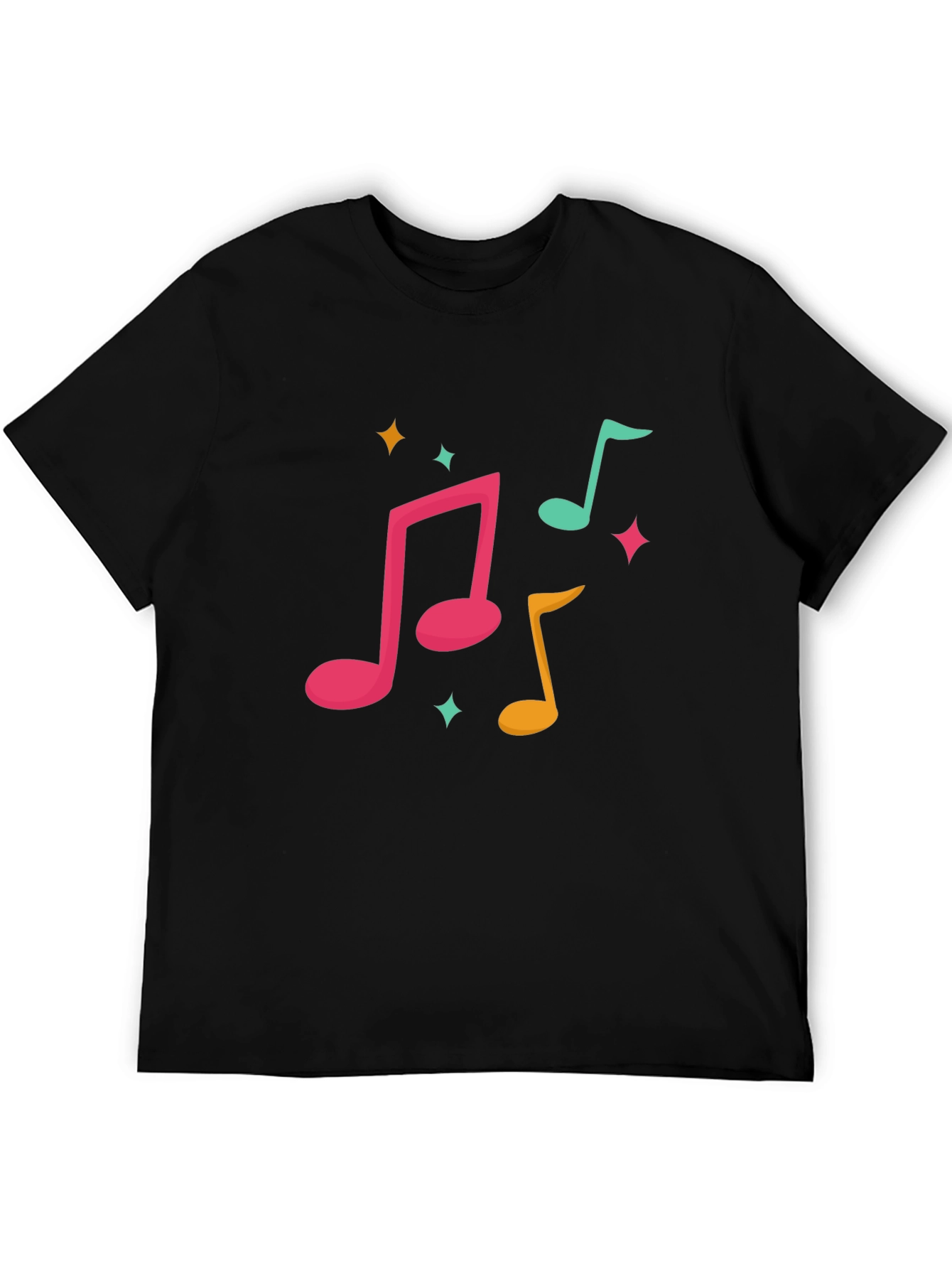 Black Musical Note Graphic Tee - Stylish & Fun! view 5