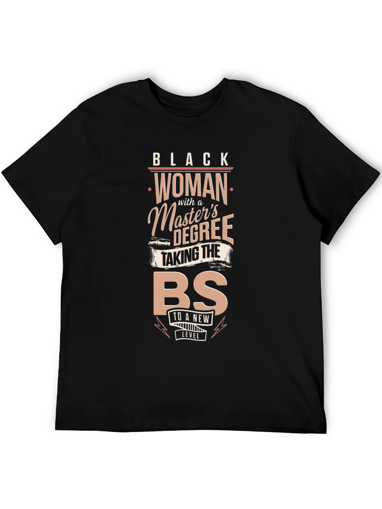 Black Black Woman with a Master's Degree T-Shirt view 5