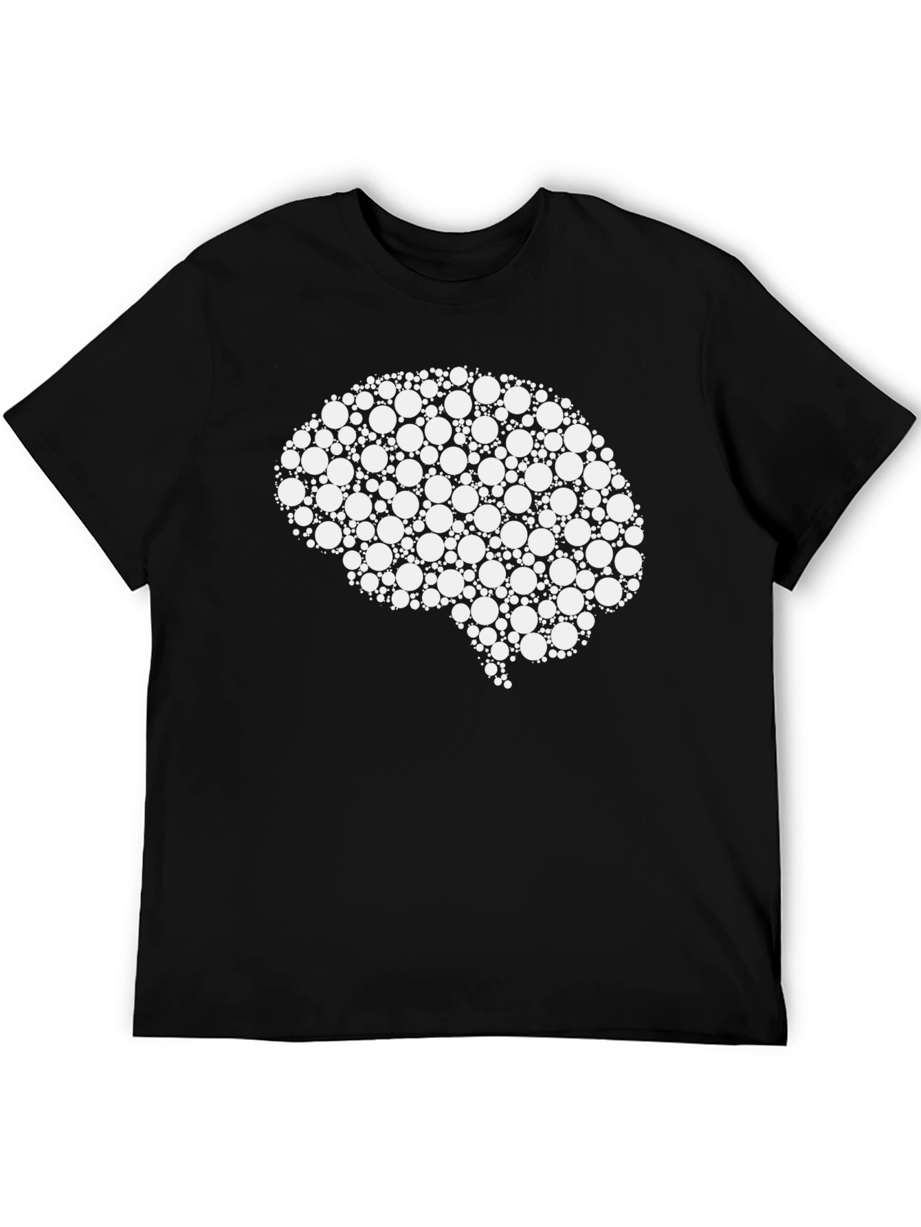 Black Brain Graphic Tee - Circle Design view 5
