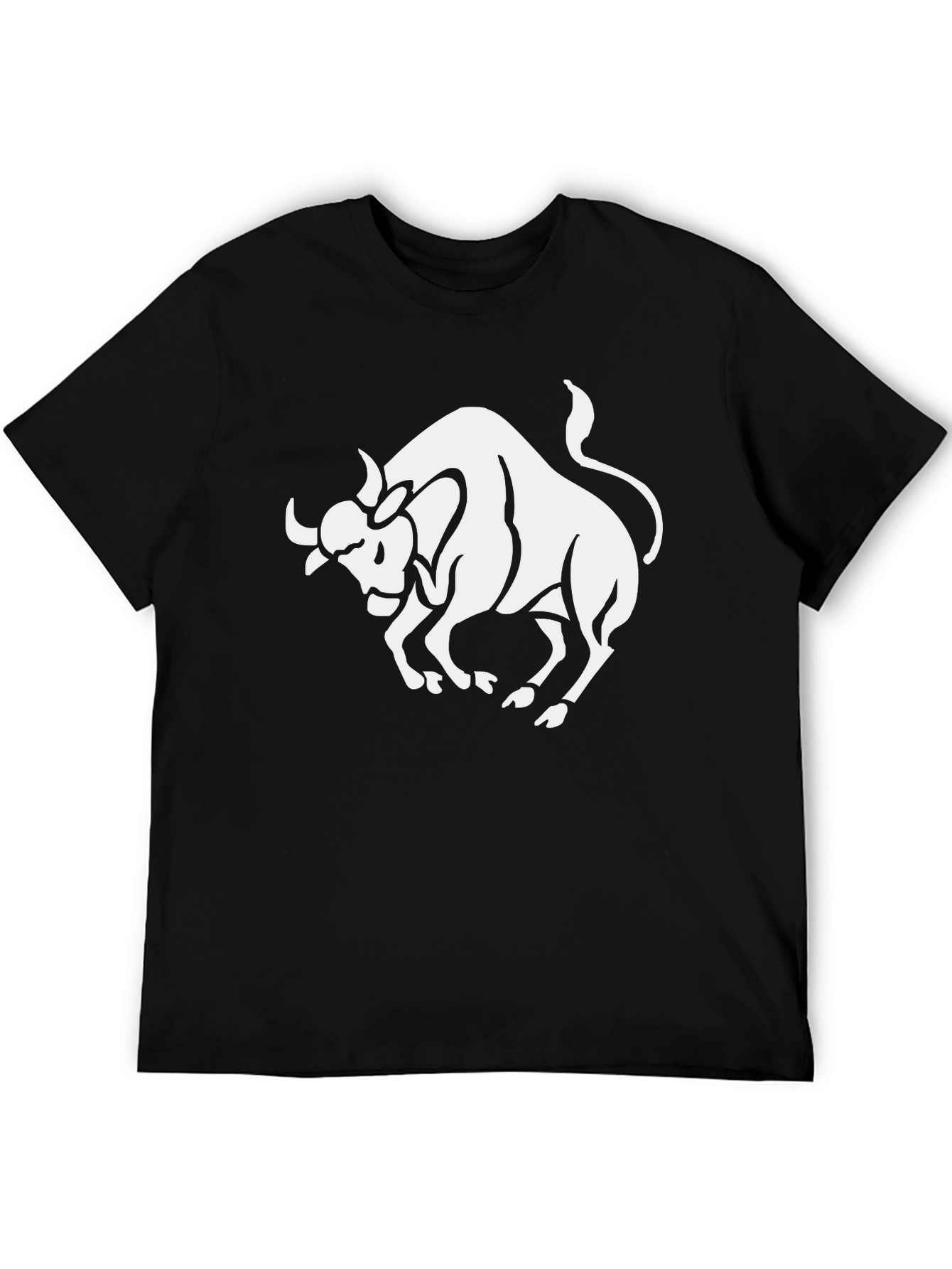 Black Bull Graphic Tee - Black Cotton Short Sleeve Shirt view 5